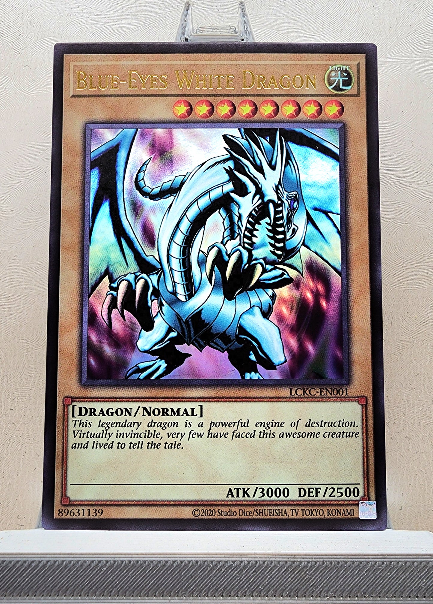 Yugioh! 1x Blue-Eyes White Dragon Sparks Background (LCKC - Ultra Rare) Unli Edition