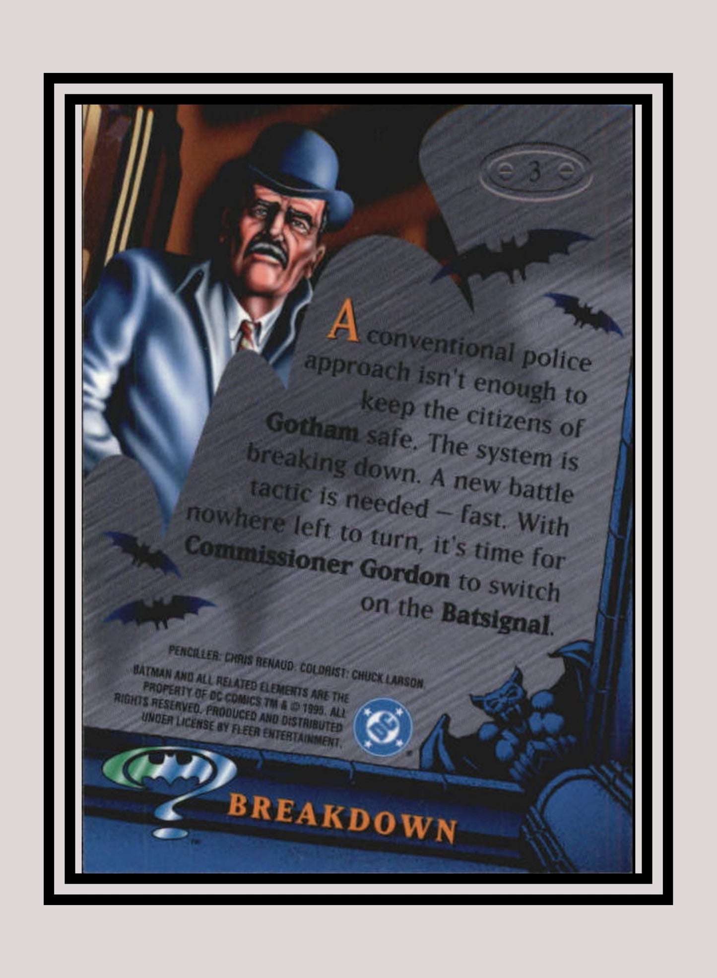 DC! 1x Breakdown - Base Metal (#003 - 1995 Fleer Batman Forever Metal)