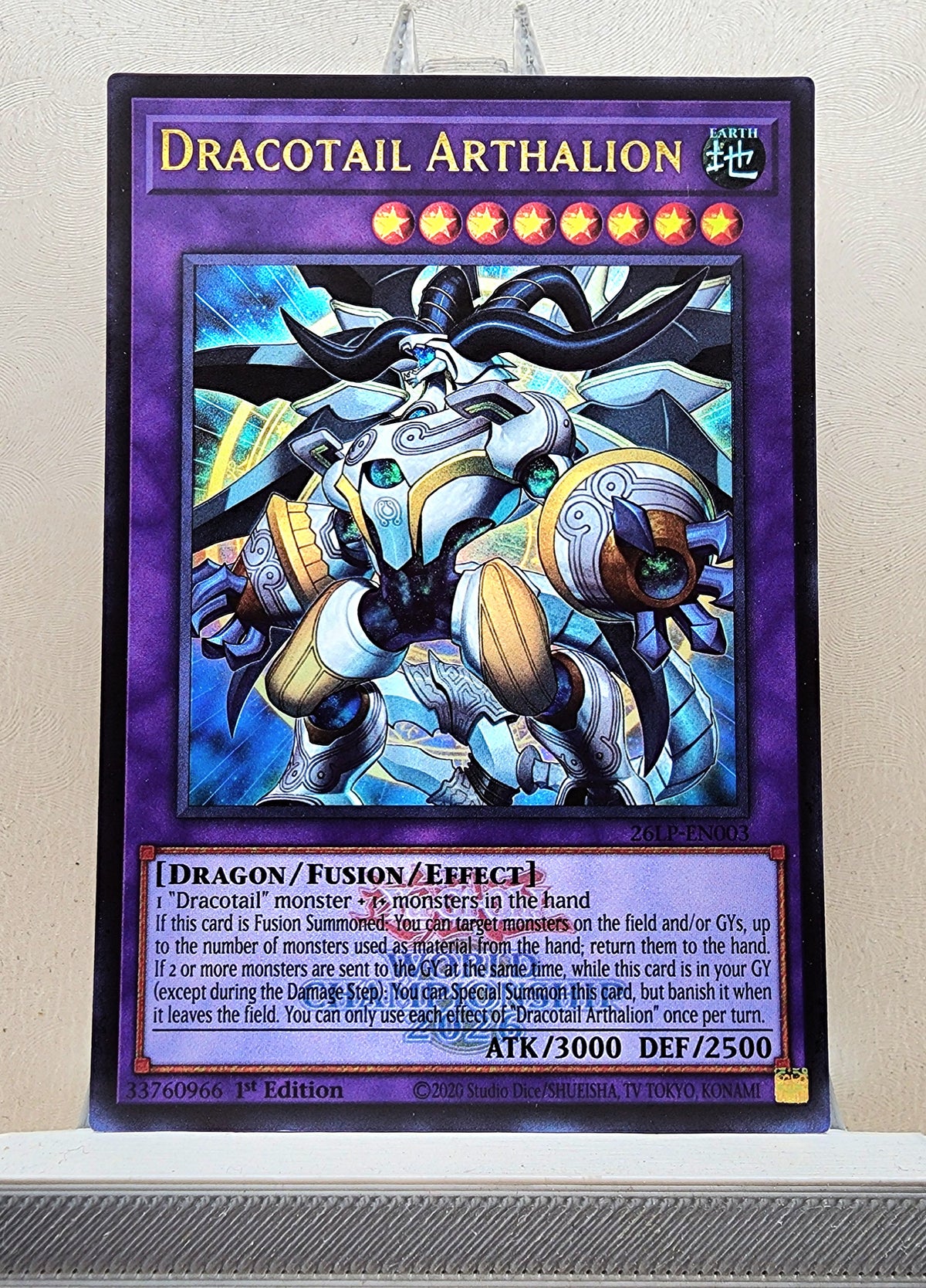 Yugioh! 1x Dracotail Arthalion (26LP - Emblazoned Ultra Rare) Limited Edition