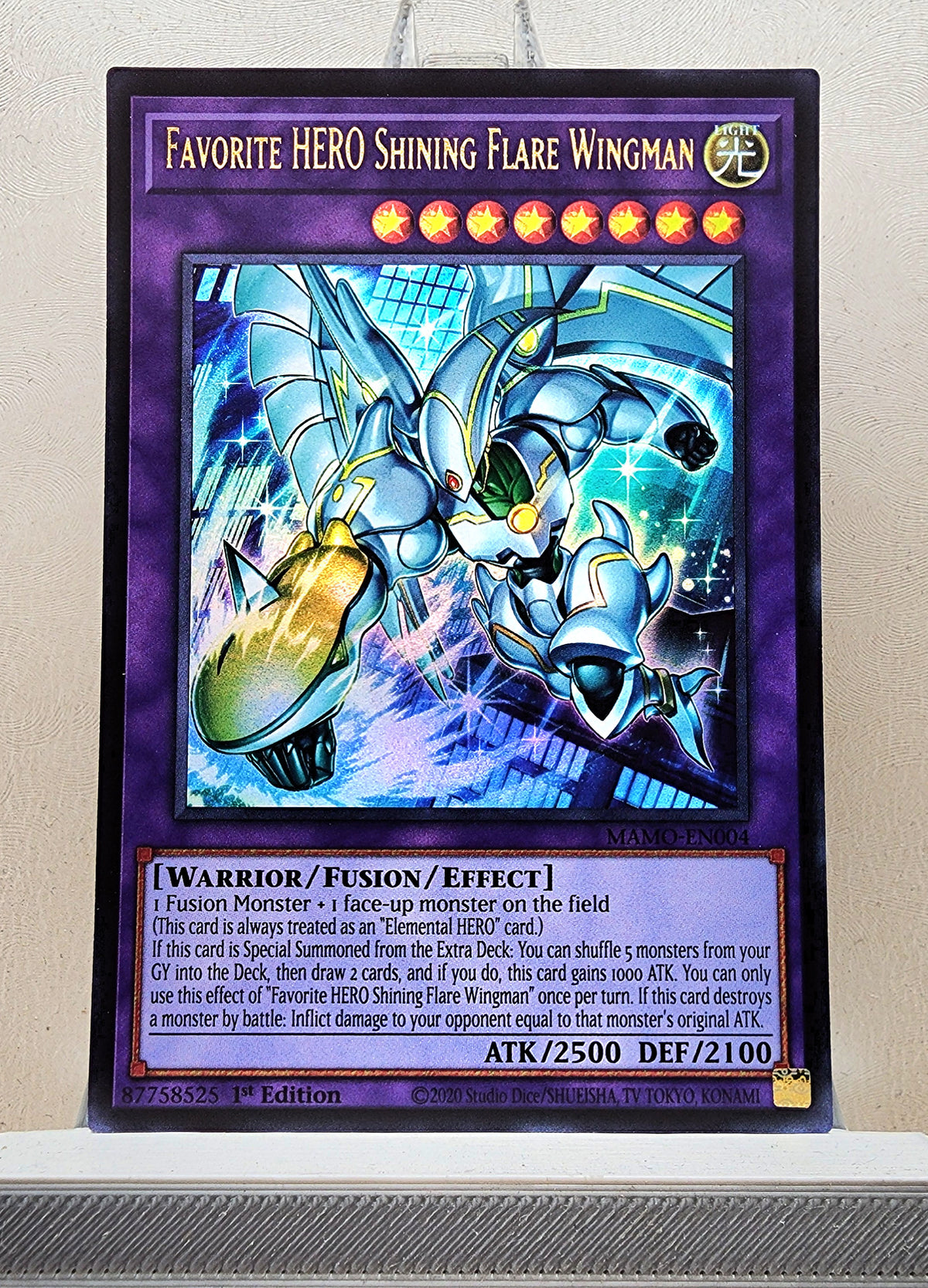 Yugioh! 1x Favorite HERO Shining Flare Wingman (MAMO - Ultra Rare) 1st Edition
