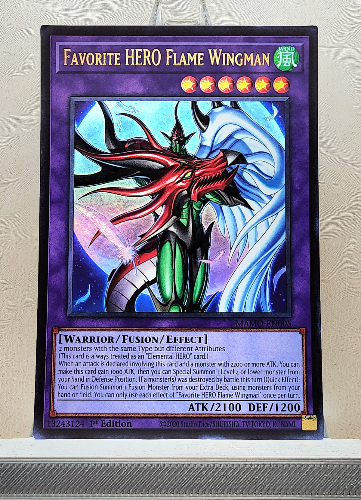 Yugioh! 1x Favorite HERO Flame Wingman (MAMO - Ultra Rare) 1st Edition