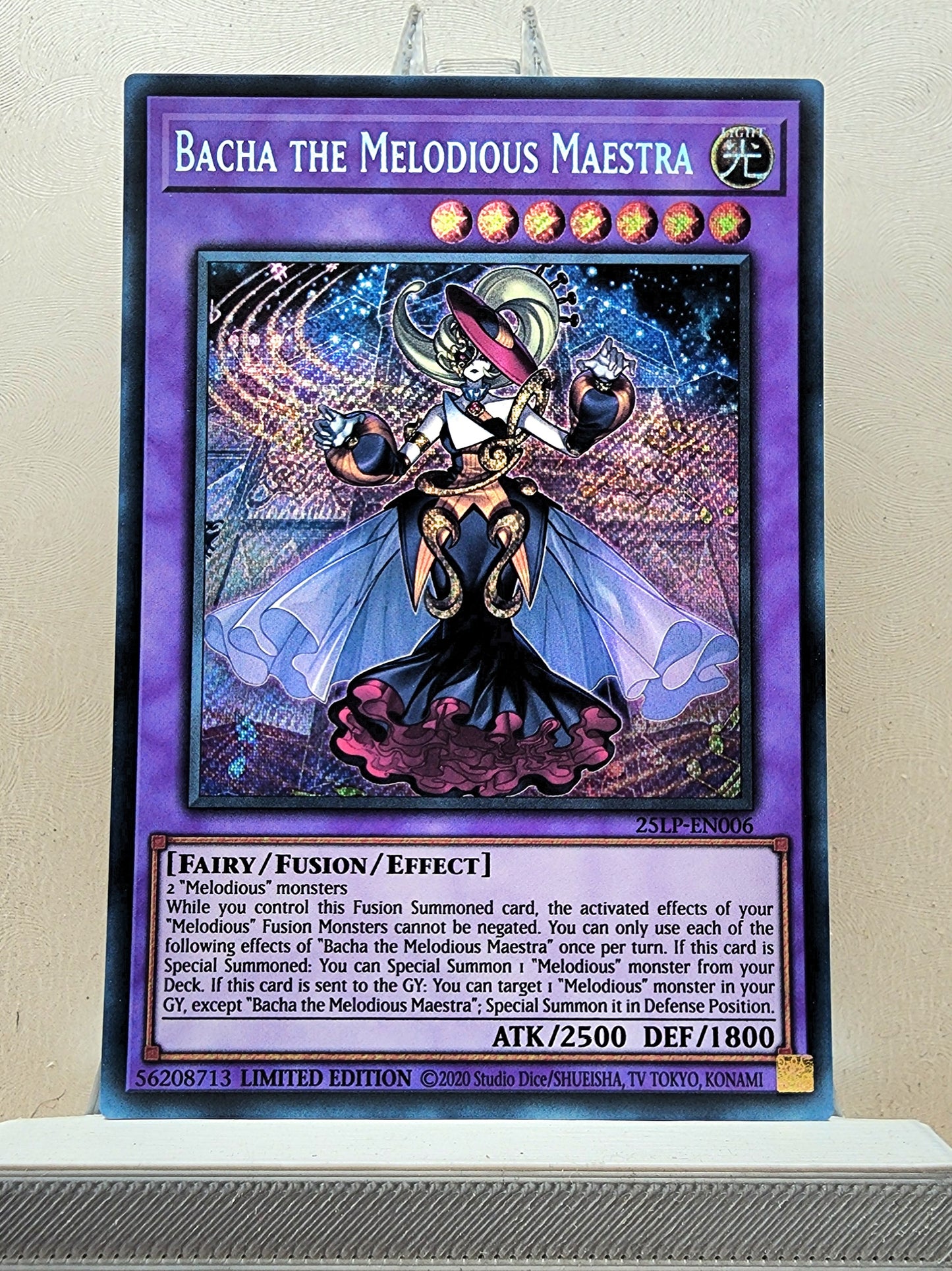 Yugioh! 1x Bacha the Melodious Maestra (25LP - Secret Rare) Limited Edition