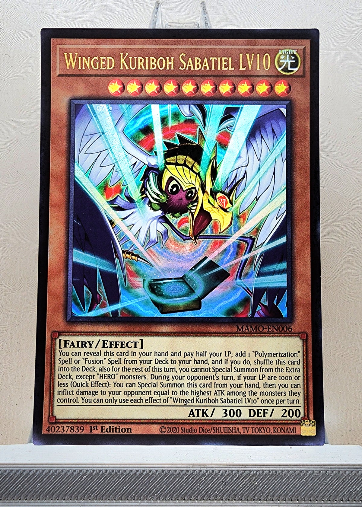 Yugioh! 1x Winged Kuriboh Sabatiel LV10 (MAMO - Ultra Rare) 1st Edition
