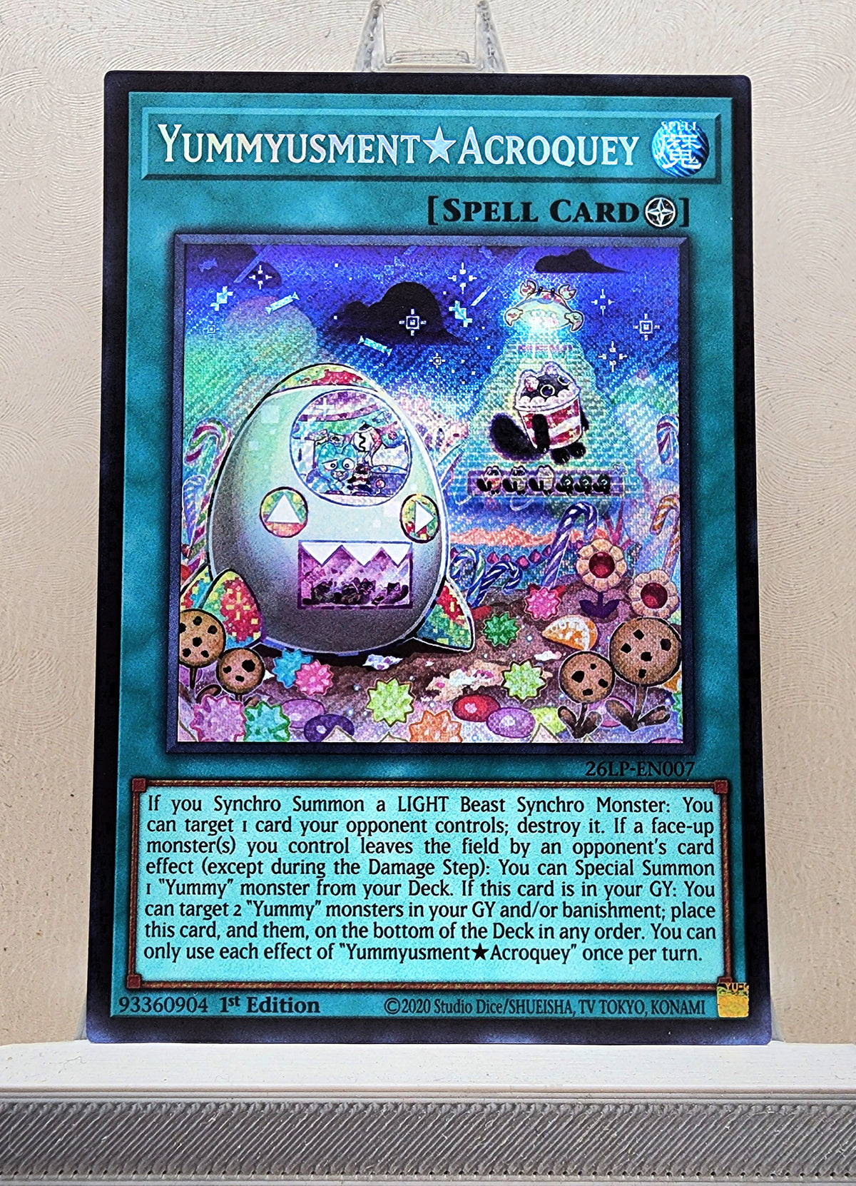 Yugioh! 1x Yummyusment★Acroquey (26LP - Secret Rare) Limited Edition