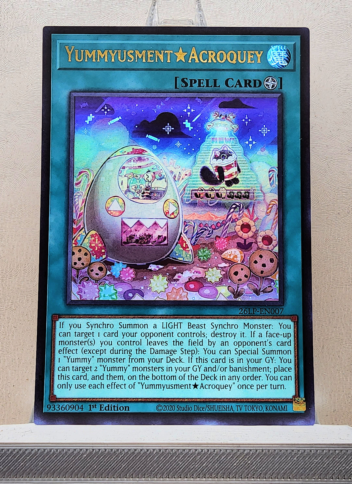 Yugioh! 1x Yummyusment★Acroquey (26LP - Ultra Rare) Limited Edition