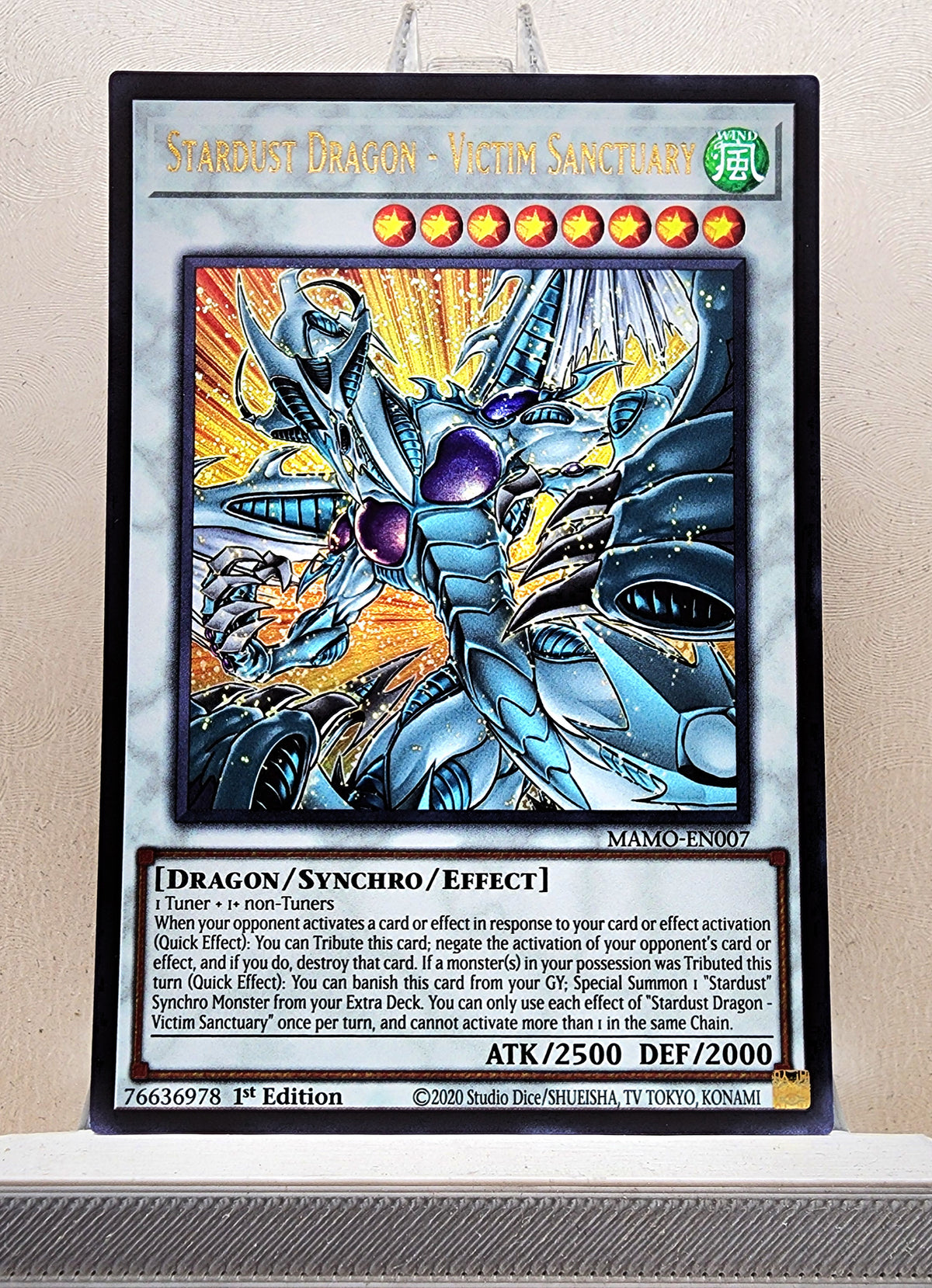 Yugioh! 1x Stardust Dragon - Victim Sanctuary (MAMO - Ultra Rare) 1st Edition