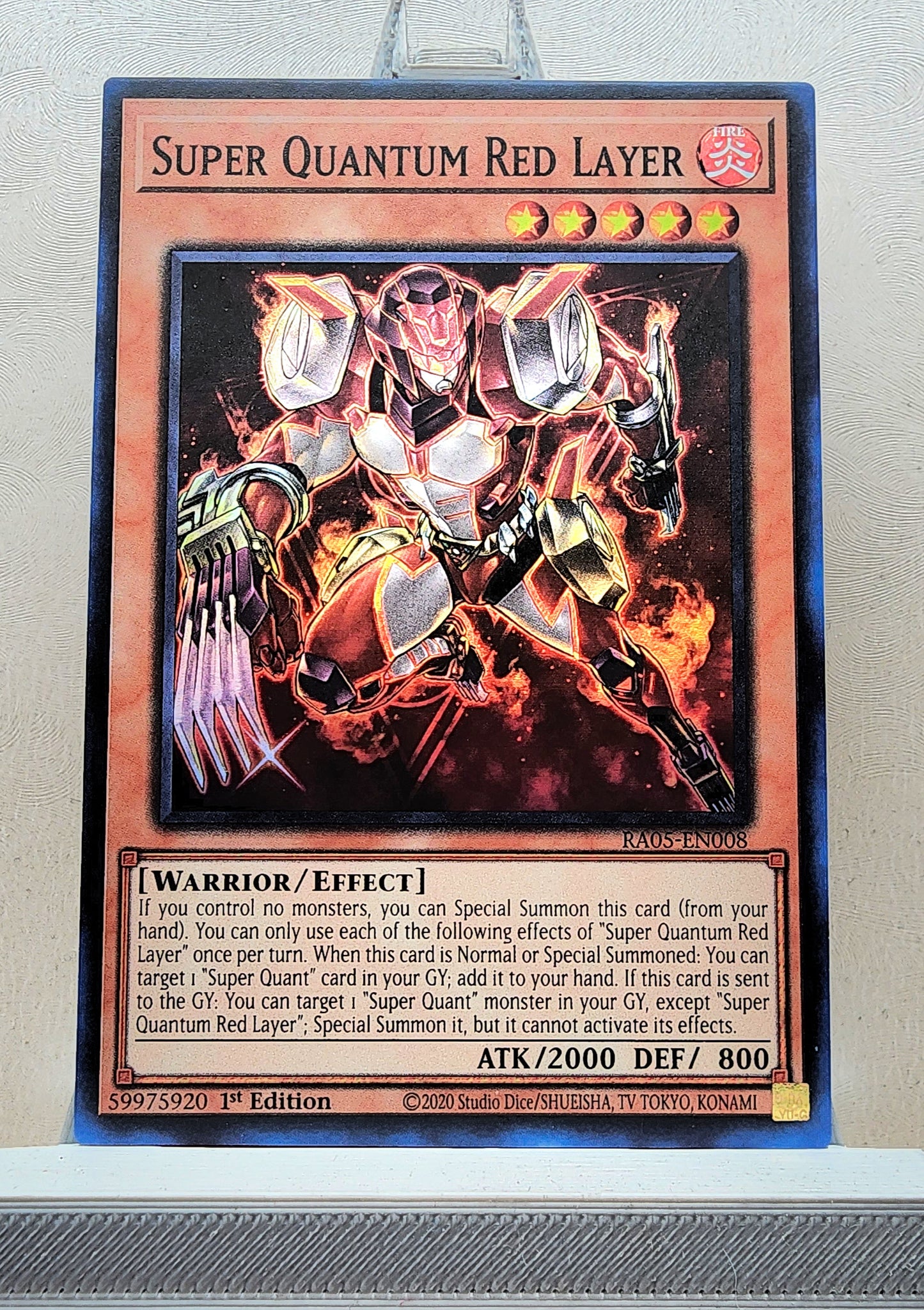Yugioh! 1x Super Quantum Red Layer (RA05 - Super Rare) 1st Edition
