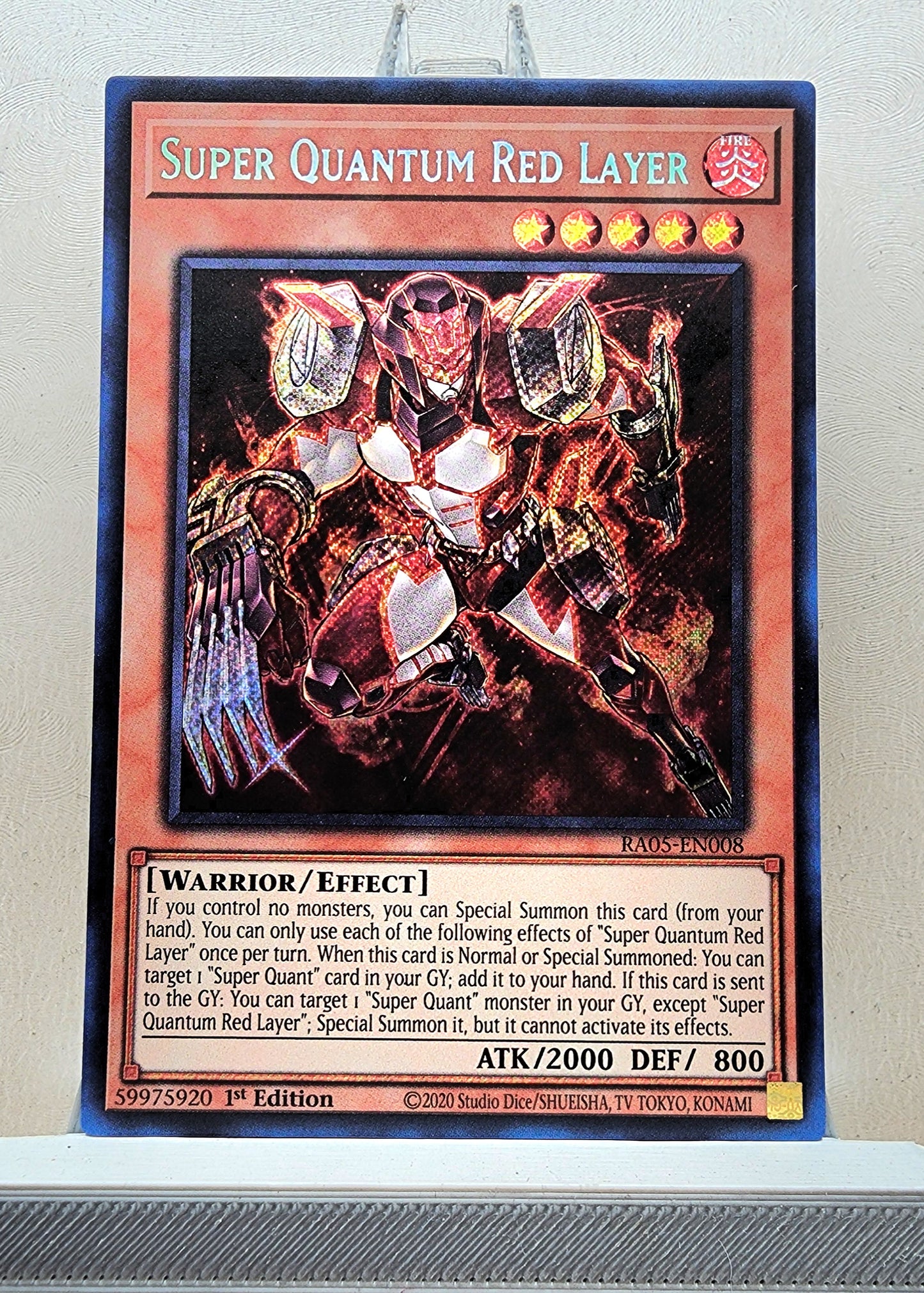 Yugioh! 1x Super Quantum Red Layer (RA05 - Secret Rare) 1st Edition