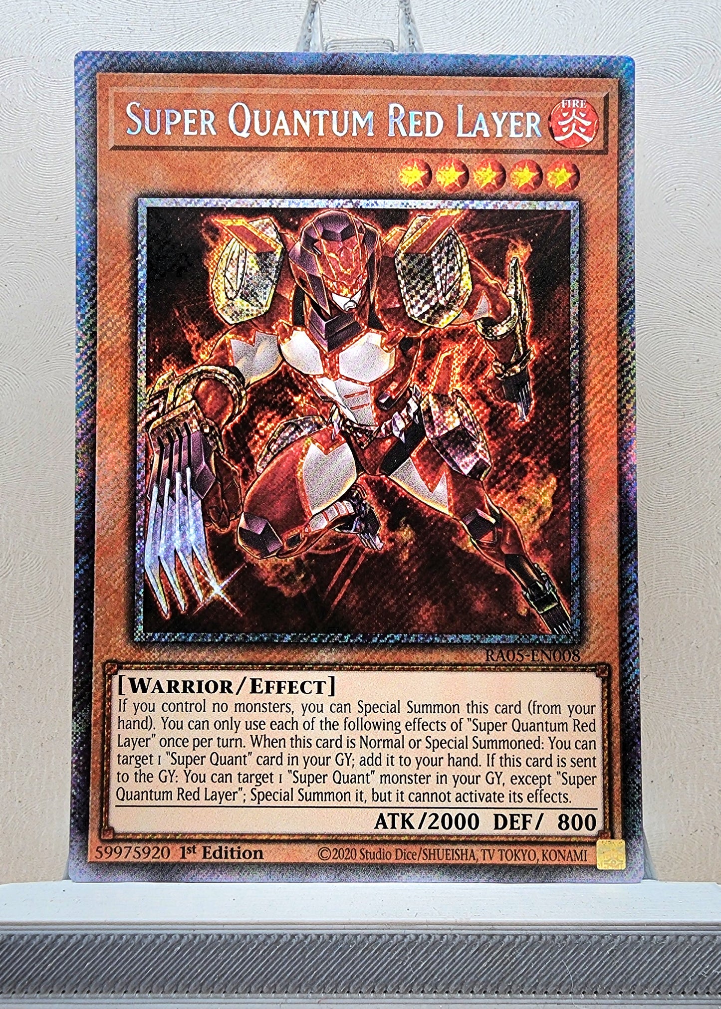 Yugioh! 1x Super Quantum Red Layer (RA05 - Platinum Secret Rare) 1st Edition