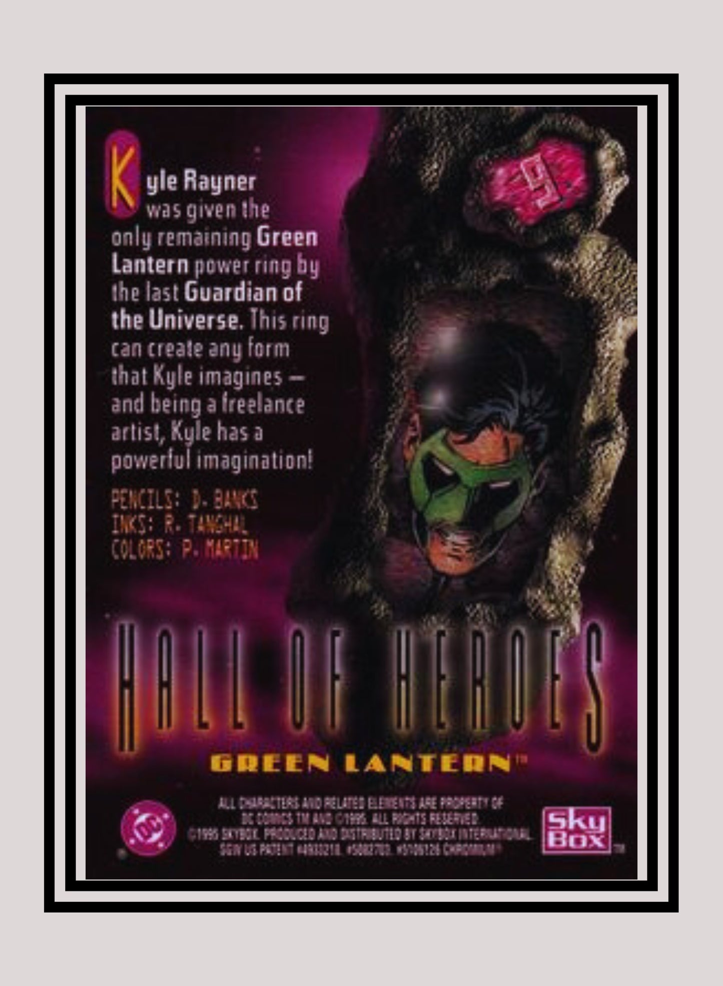 DC! 1x Green Lantern - Power Chrome (#009 - 1995 SkyBox DC Power Chrome Legends)