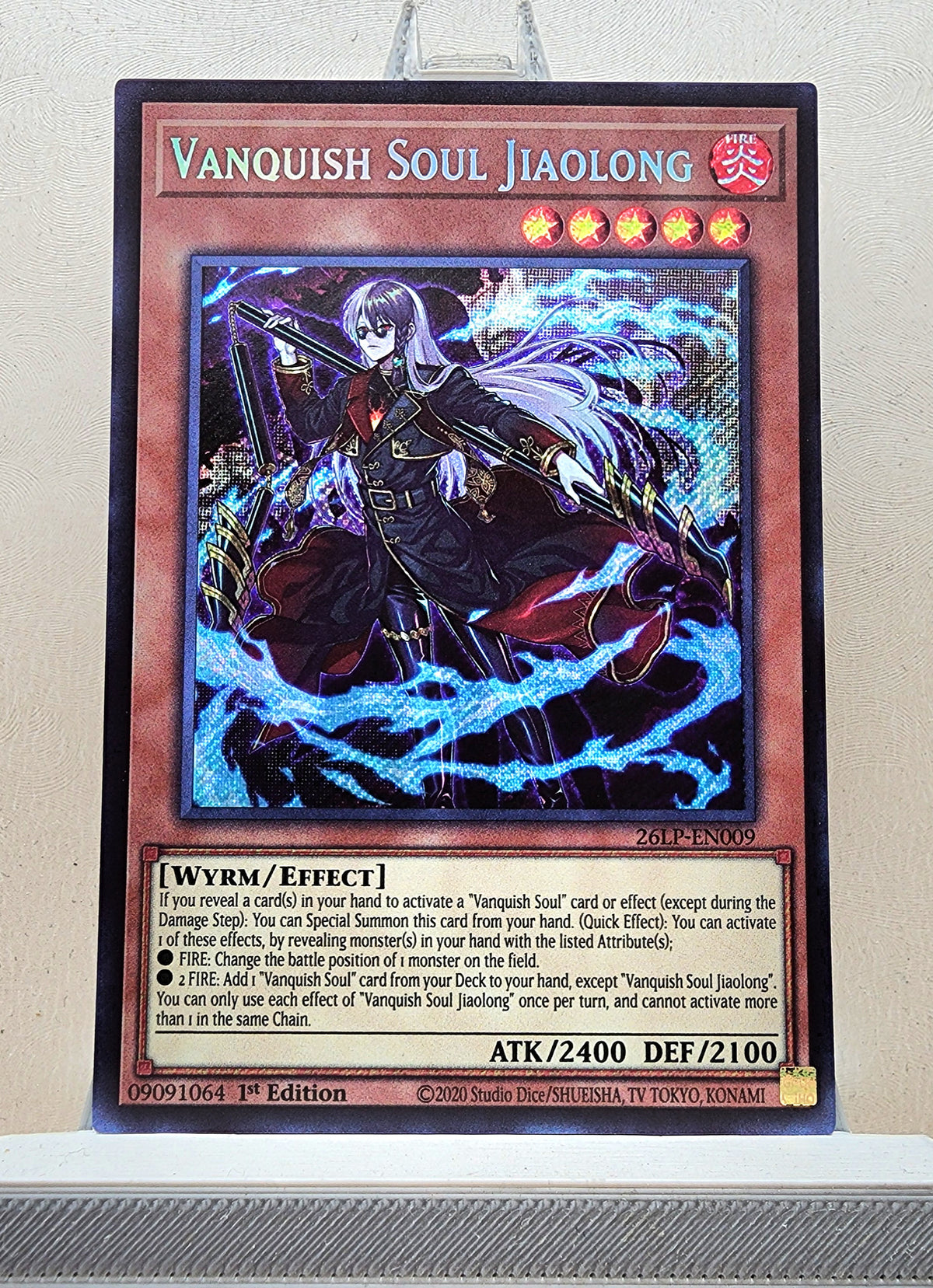 Yugioh! 1x Vanquish Soul Jiaolong (26LP - Secret Rare) Limited Edition