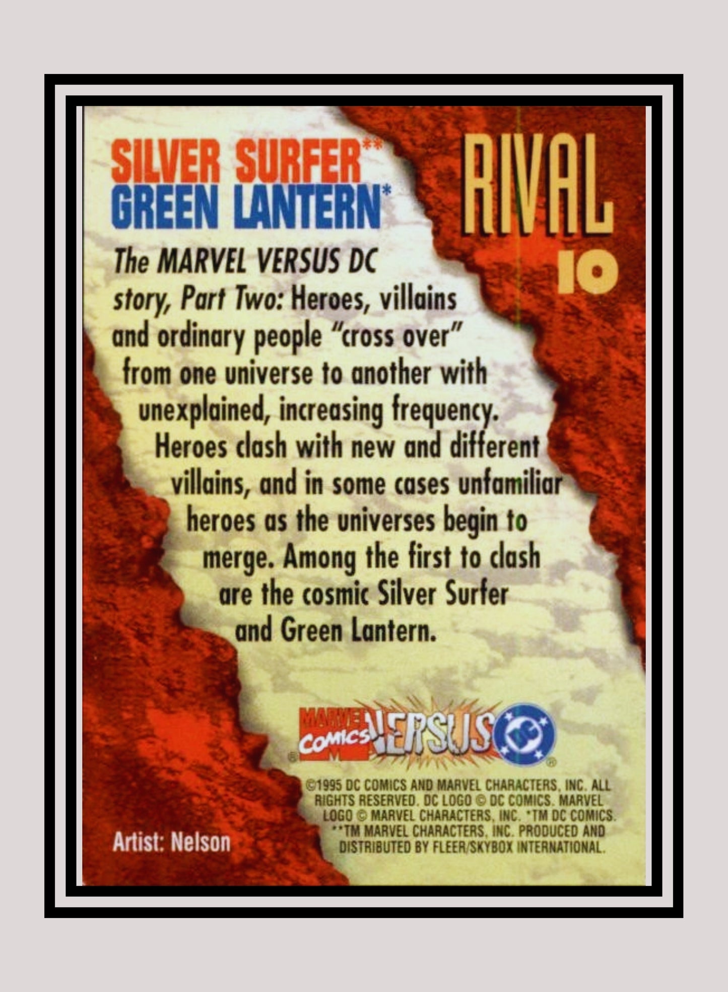 Marvel! 1x Silver Surfer / Green Lantern - Base (#010 - 1995 Fleer DC vs. Marvel Comics)