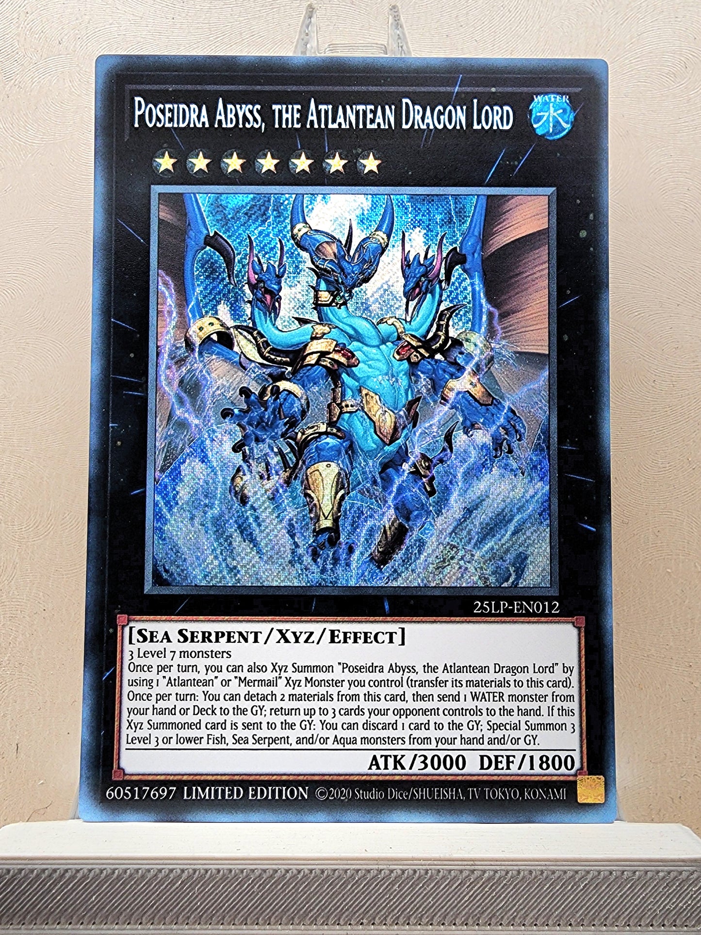 Yugioh! 1x Poseidra Abyss, the Atlantean Dragon Lord (25LP - Secret Rare) Limited Edition