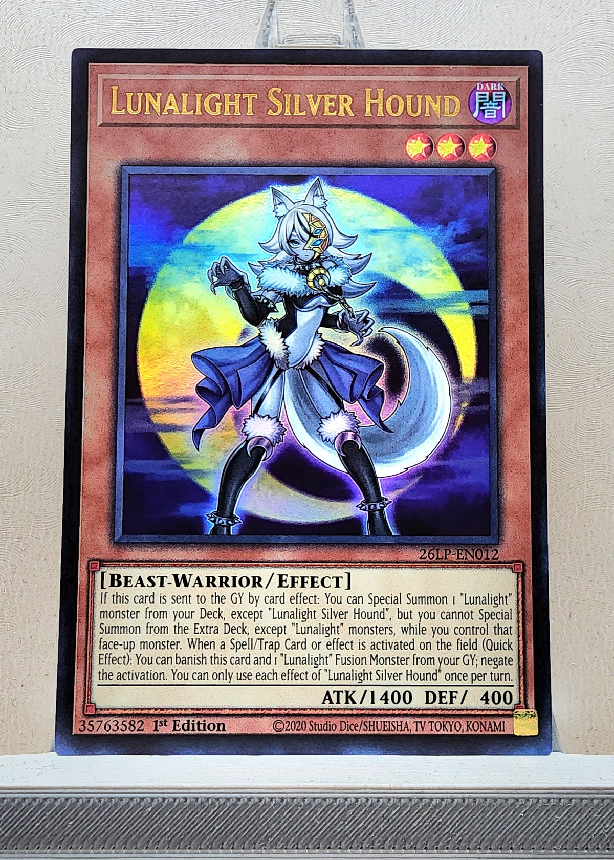 Yugioh! 1x Lunalight Silver Hound (26LP - Ultra Rare) Limited Edition