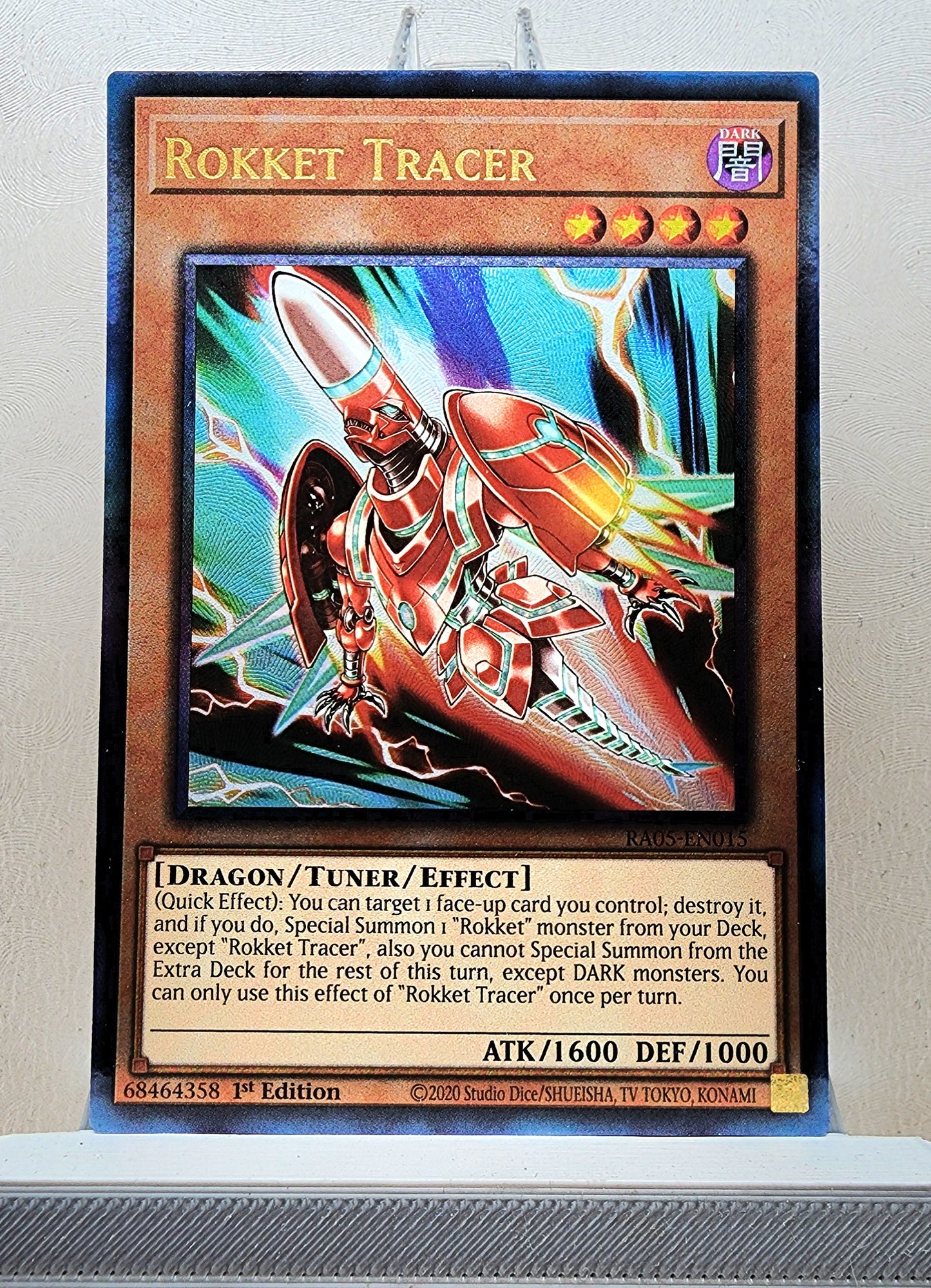Yugioh! 1x Rokket Tracer (RA05 - Prismatic Ultimate Rare) 1st Edition