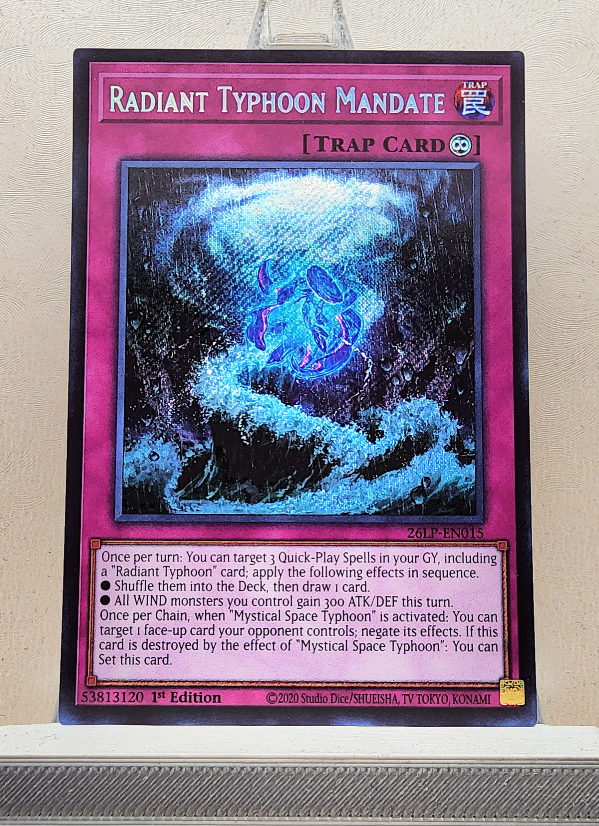 Yugioh! 1x Radiant Typhoon Mandate (26LP - Secret Rare) Limited Edition