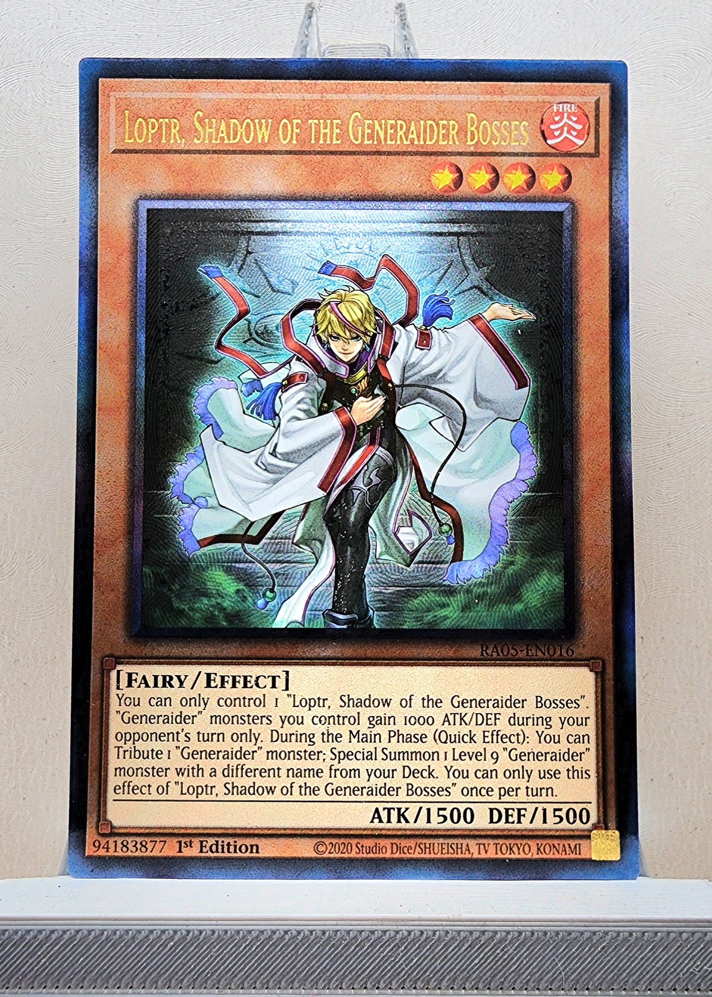 Yugioh! 1x Loptr, Shadow of the Generaider Bosses (RA05 - Prismatic Ultimate Rare) 1st Edition