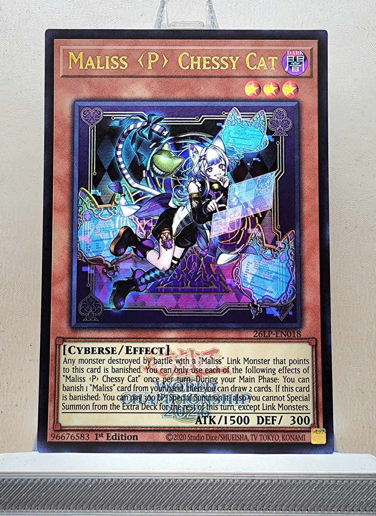 Yugioh! 1x Maliss <P> Chessy Cat (26LP - Emblazoned Ultra Rare) Limited Edition