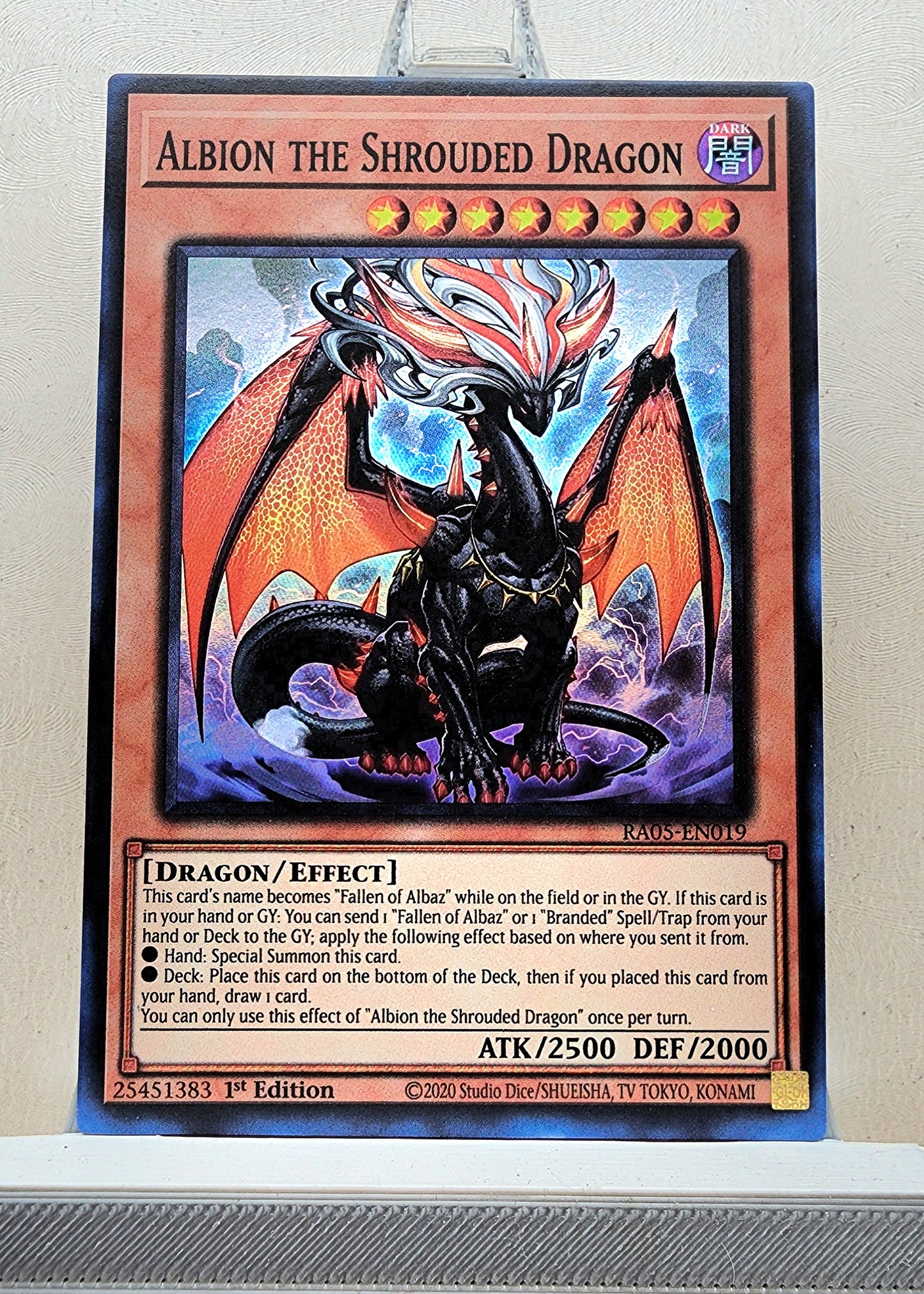 Yugioh! 1x Albion the Shrouded Dragon (RA05 - Super Rare) 1st Edition
