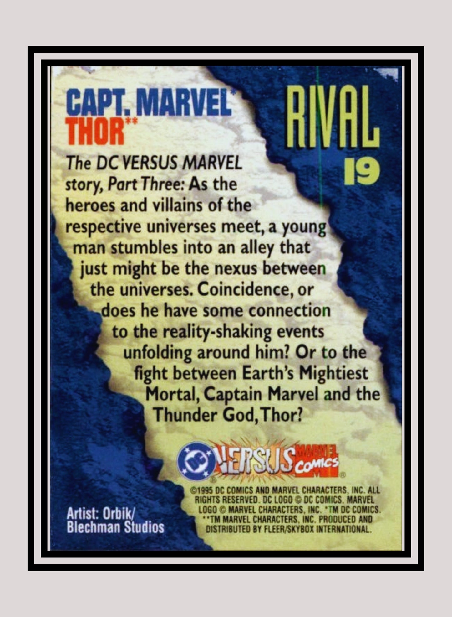 Marvel! 1x Captain Marvel / Thor - Base (#019 - 1995 Fleer DC vs. Marvel Comics)