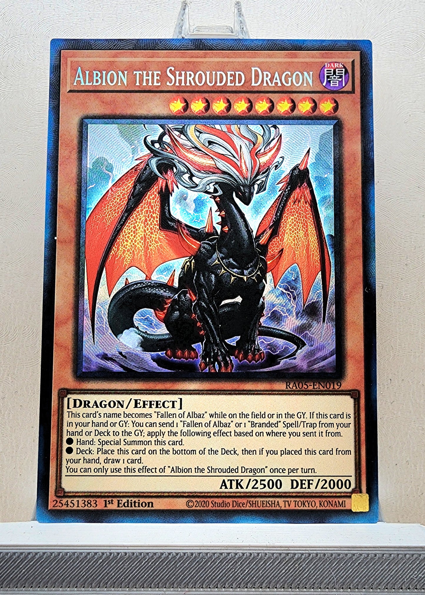 Yugioh! 1x Albion the Shrouded Dragon (RA05 - Prismatic Collectors Rare) 1st Edition