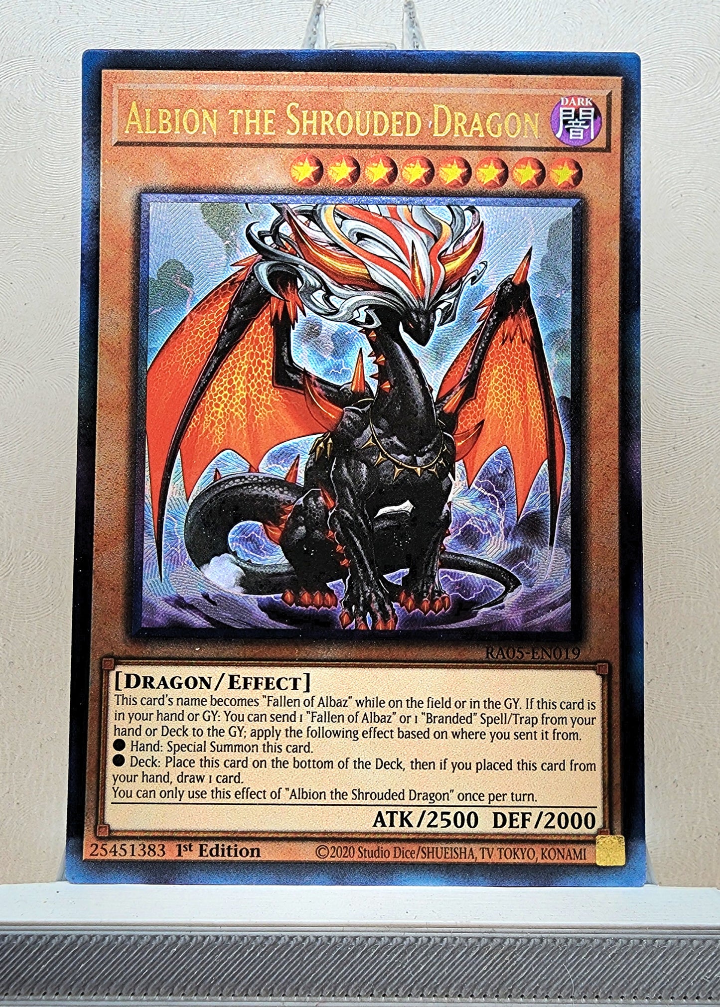 Yugioh! 1x Albion the Shrouded Dragon (RA05 - Prismatic Ultimate Rare) 1st Edition
