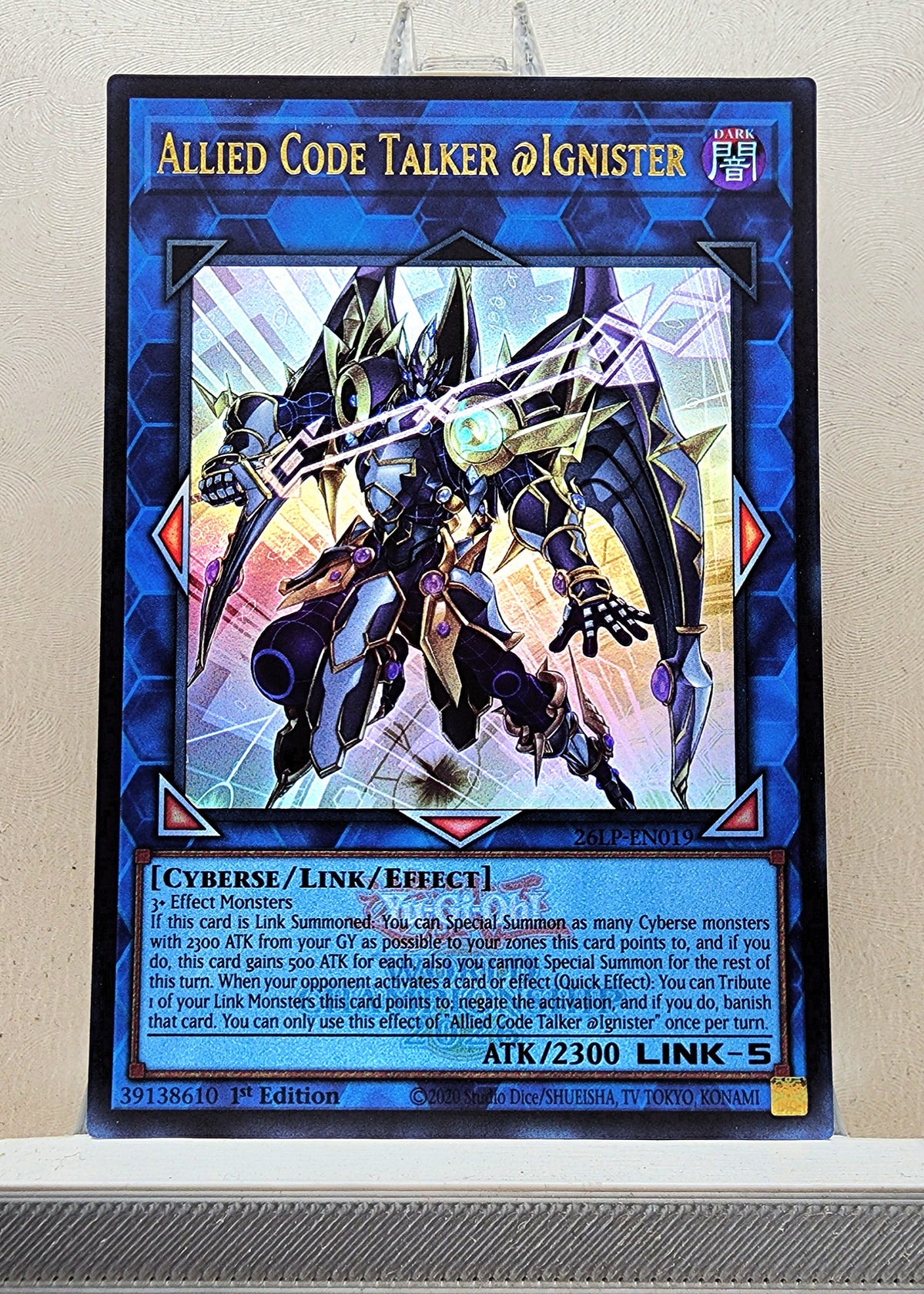 Yugioh! 1x Allied Code Talker @Ignister (26LP - Emblazoned Ultra Rare) Limited Edition
