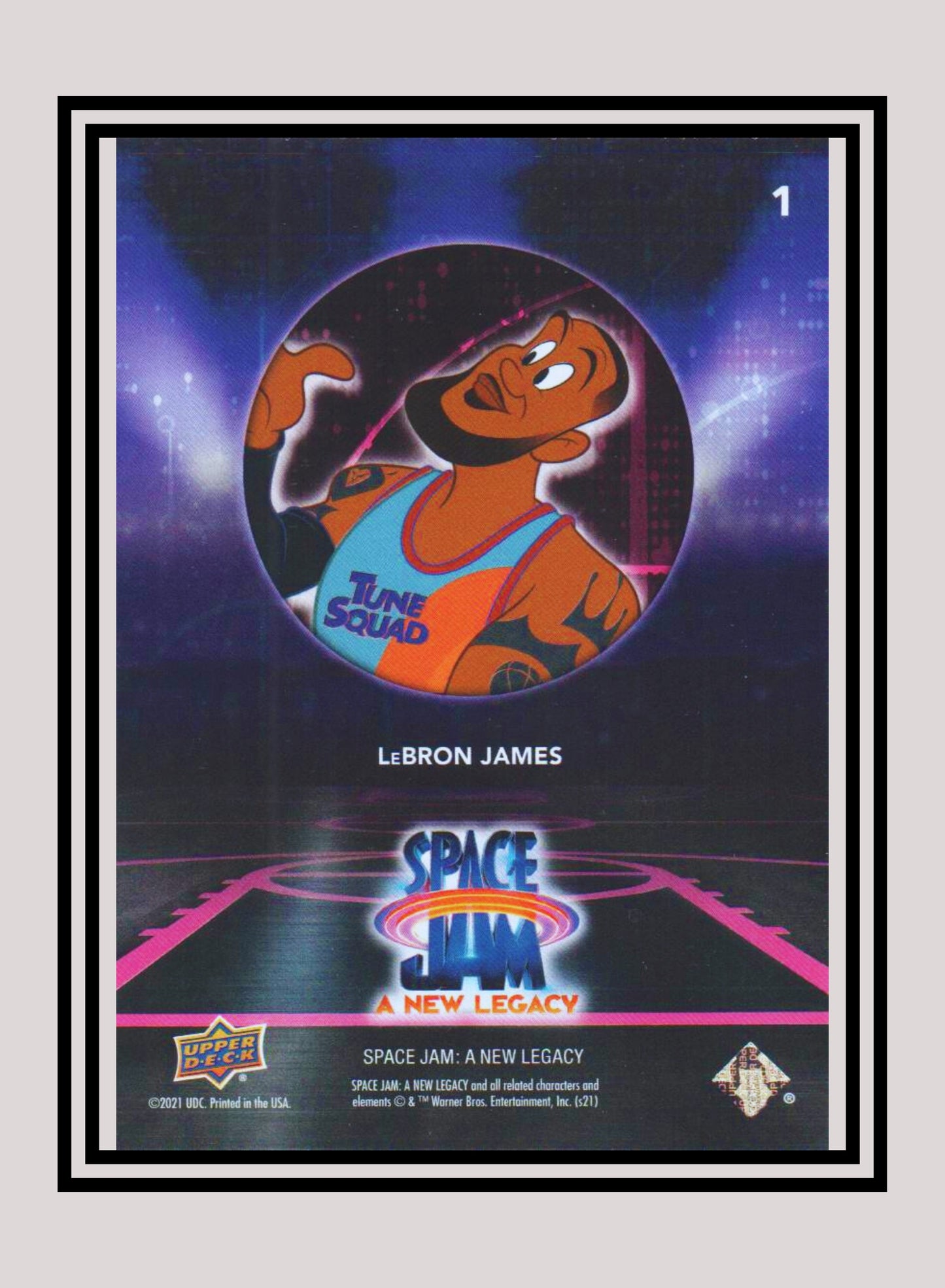 1x LeBron James Cartoon - Base/Blue Parallel (#01 - 2021 Upper Deck Space Jam: A New Legacy)