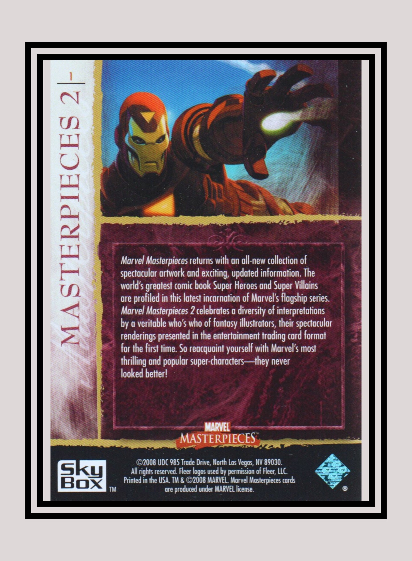 Marvel! 1x Marvel Masterpieces 2 - Base (#01 - 2008 Upper Deck Marvel Masterpieces Series 2)