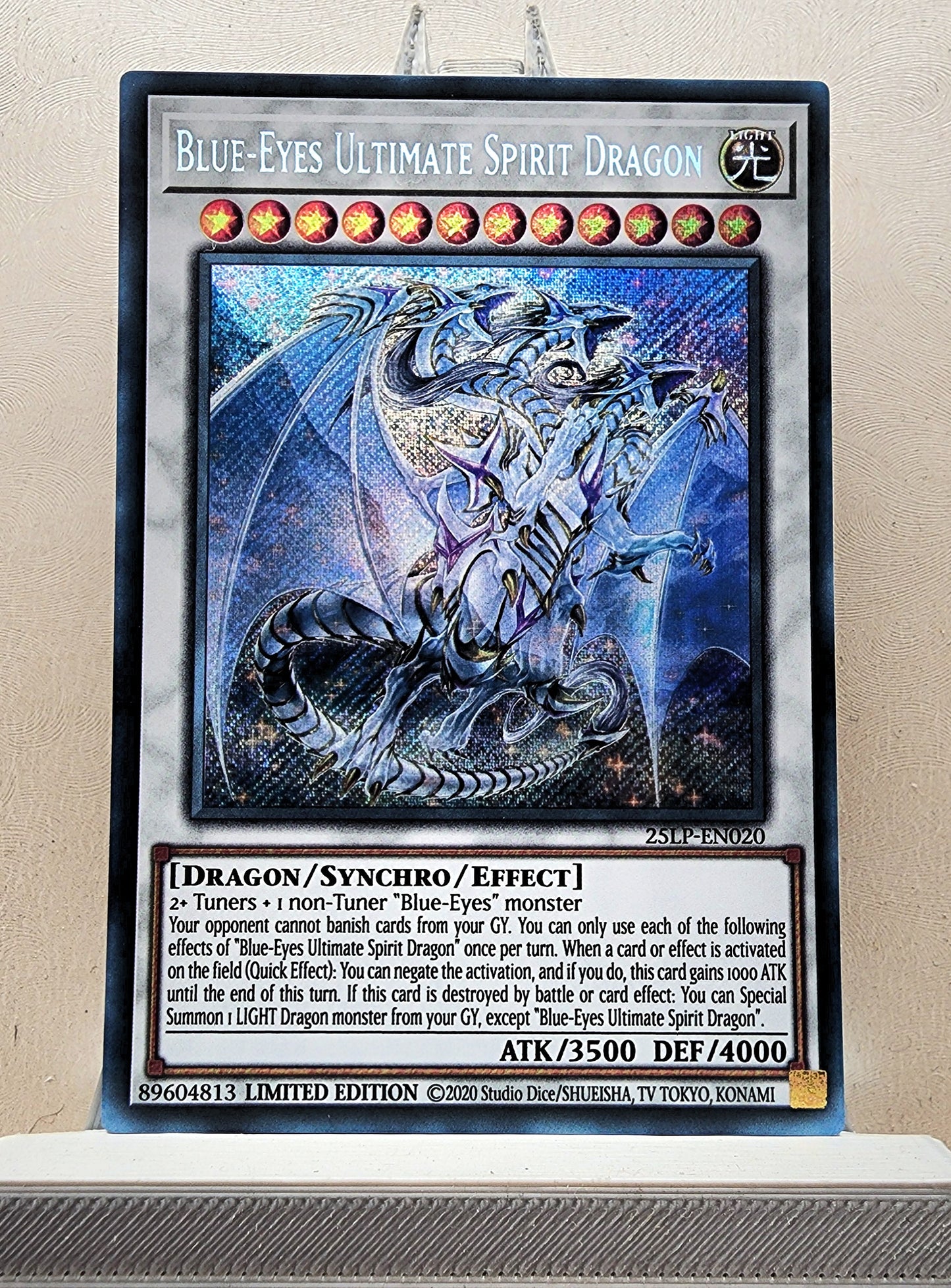 Yugioh! 1x Blue-Eyes Ultimate Spirit Dragon (25LP - Secret Rare) Limited Edition