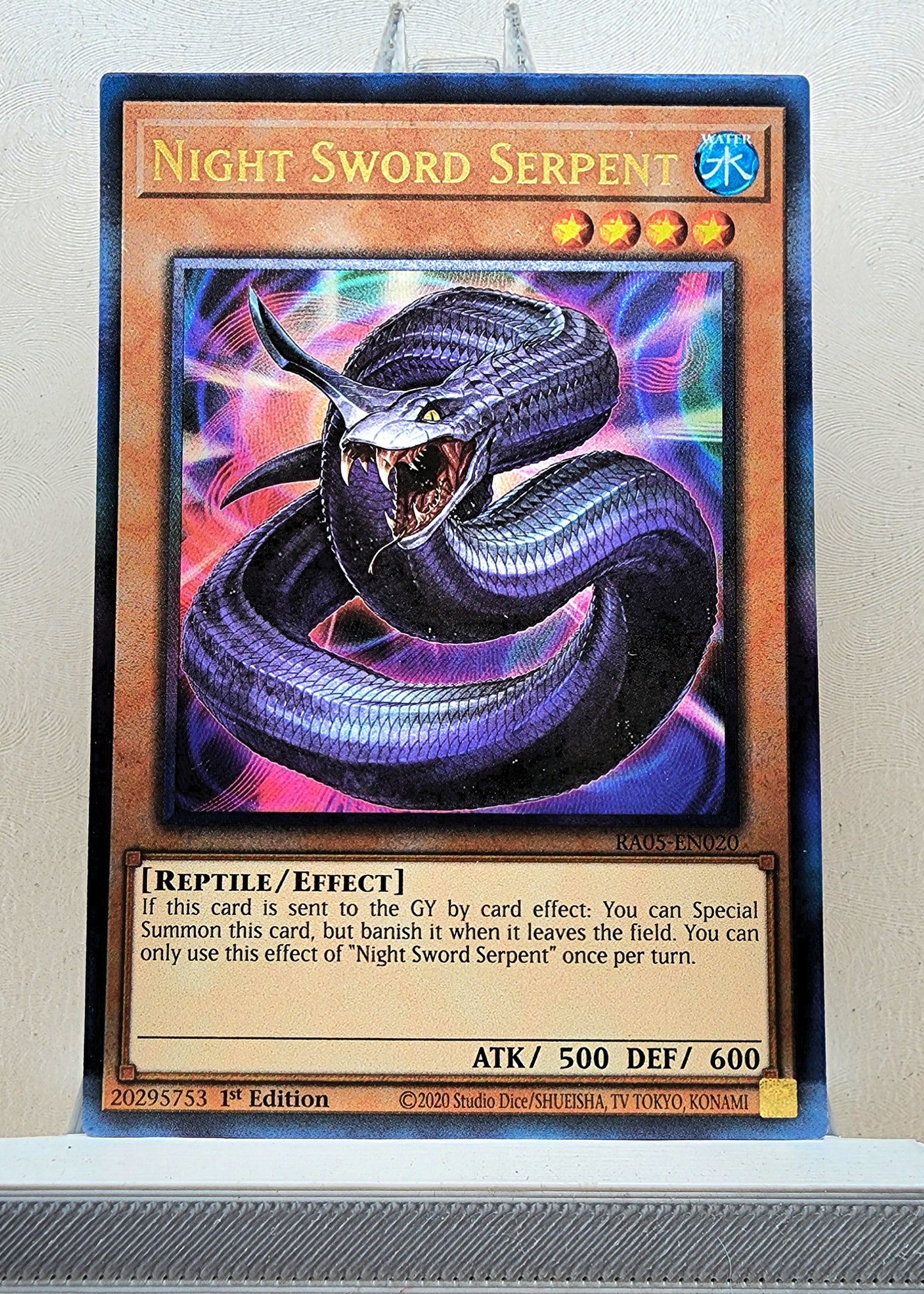 Yugioh! 1x Night Sword Serpent (RA05 - Prismatic Ultimate Rare) 1st Edition