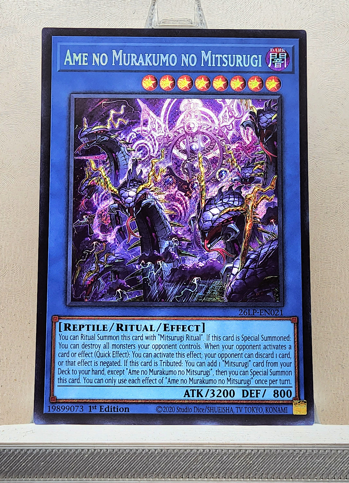 Yugioh! 1x Ame no Murakumo no Mitsurugi (26LP - Secret Rare) Limited Edition