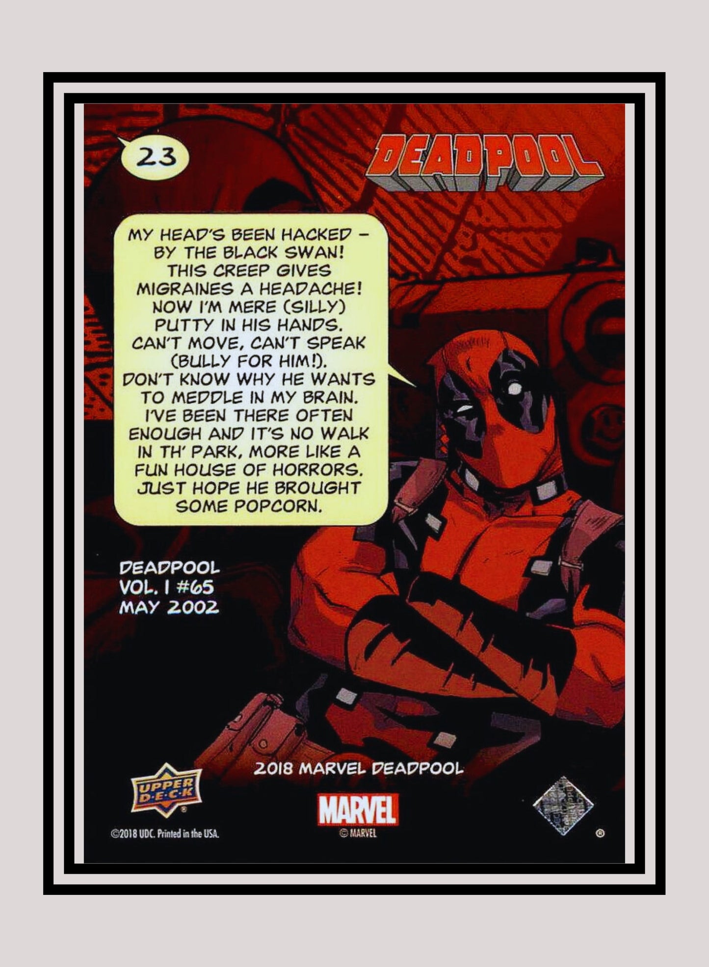 Marvel! 1x D.P. Inc - Base (#023 - 2019 Upper Deck Deadpool)