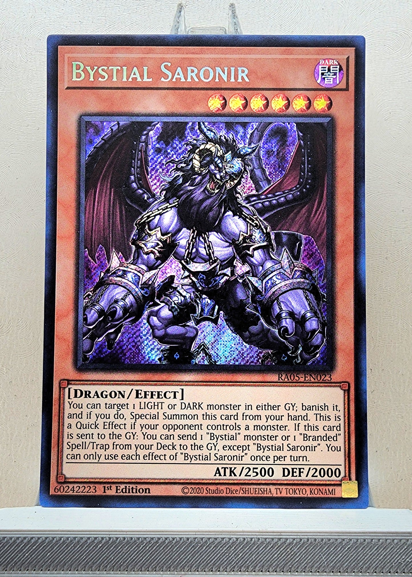 Yugioh! 1x Bystial Saronir (RA05 - Secret Rare) 1st Edition