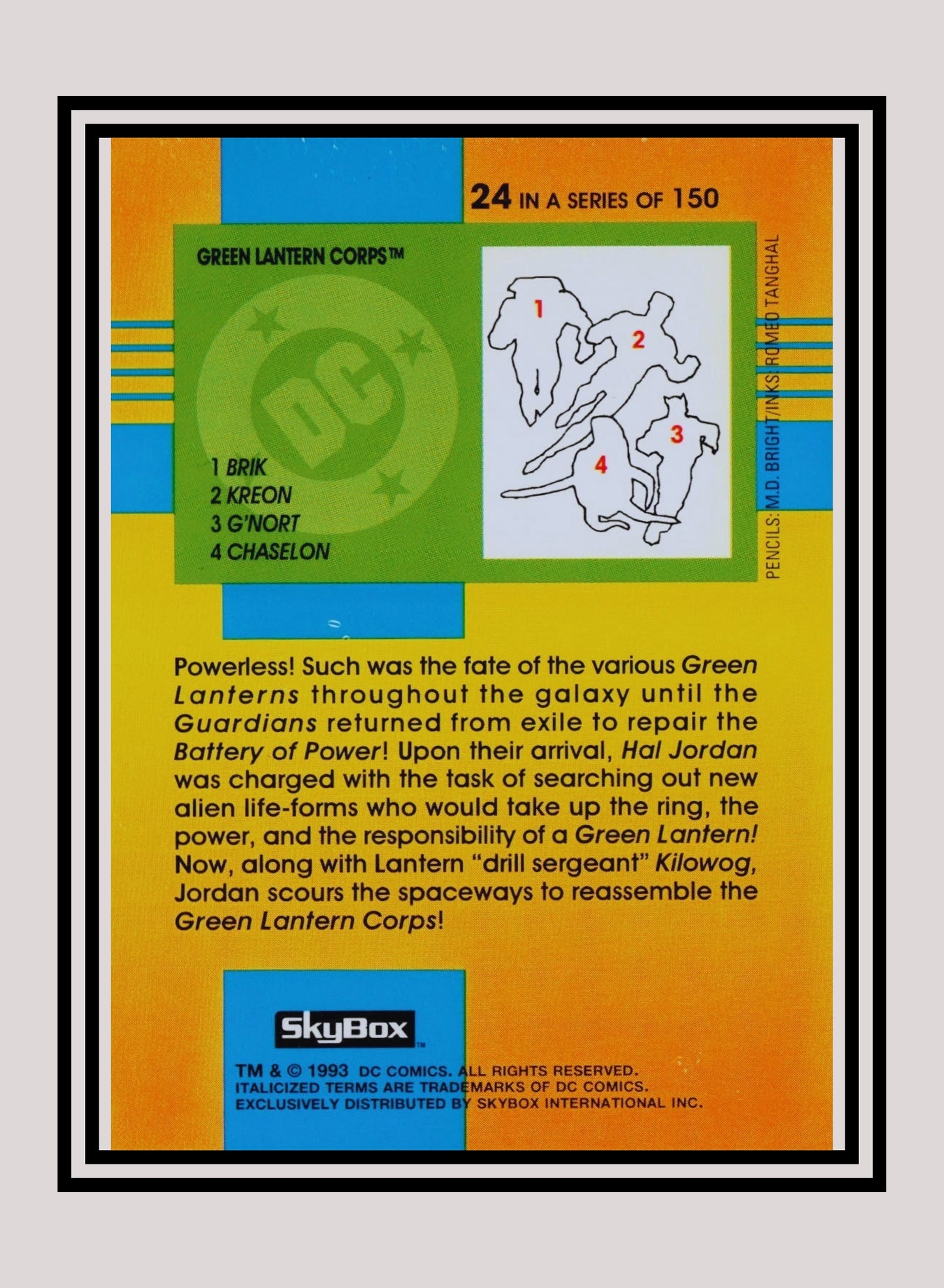 DC! 1x Green Lantern Corps - Base (#024 - 1993 Skybox DC Cosmic Teams)