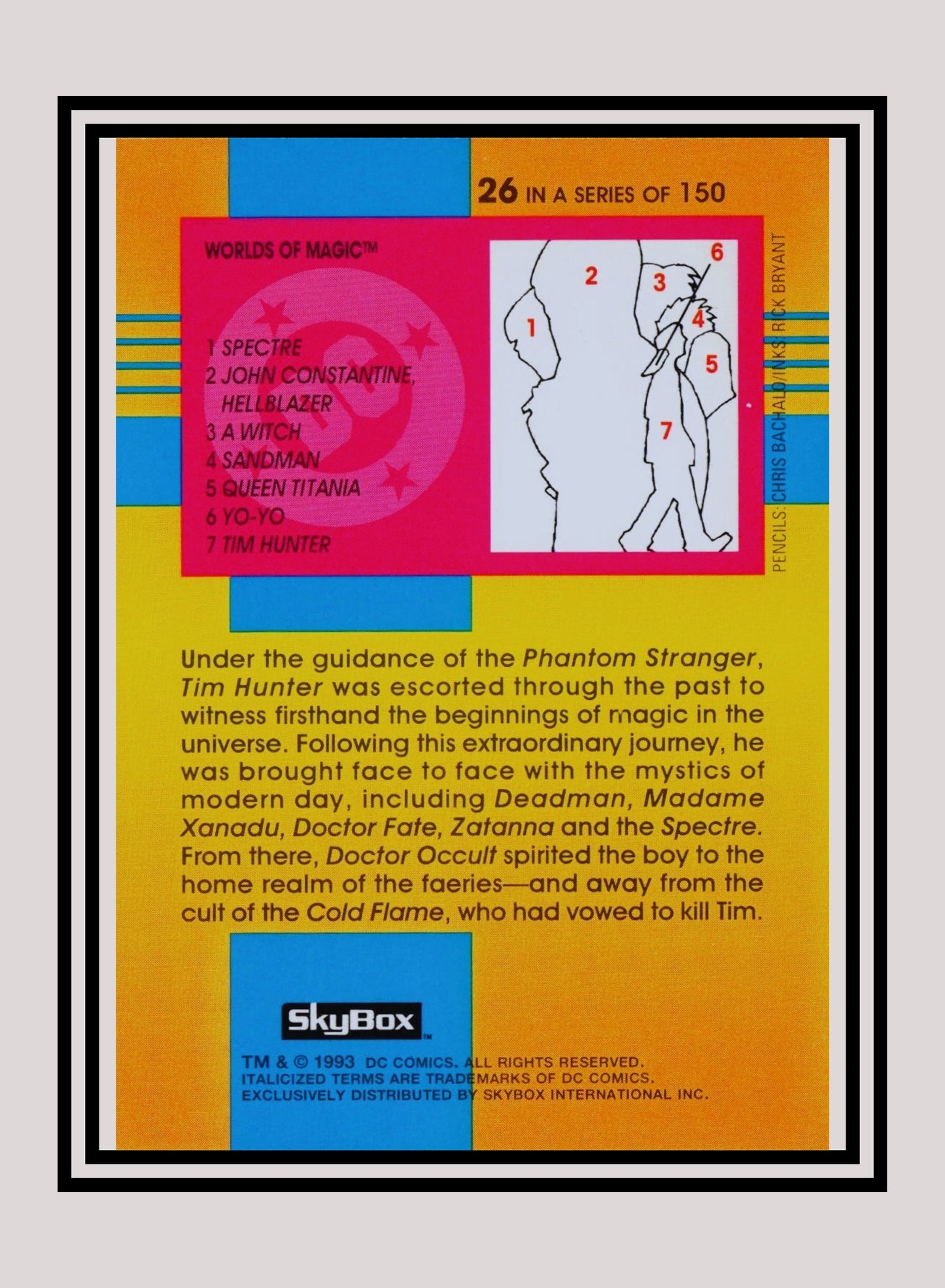 DC! 1x Worlds of Magic - Base (#026 - 1993 Skybox DC Cosmic Teams)