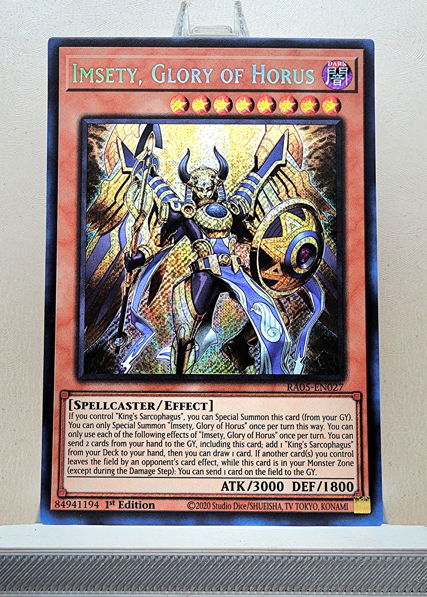 Yugioh! 1x Imsety, Glory of Horus (RA05 - Secret Rare) 1st Edition