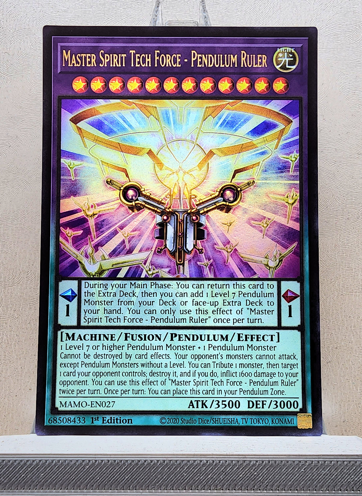 Yugioh! 1x Master Spirit Tech Force - Pendulum Ruler (MAMO - Ultra Rare) 1st Edition