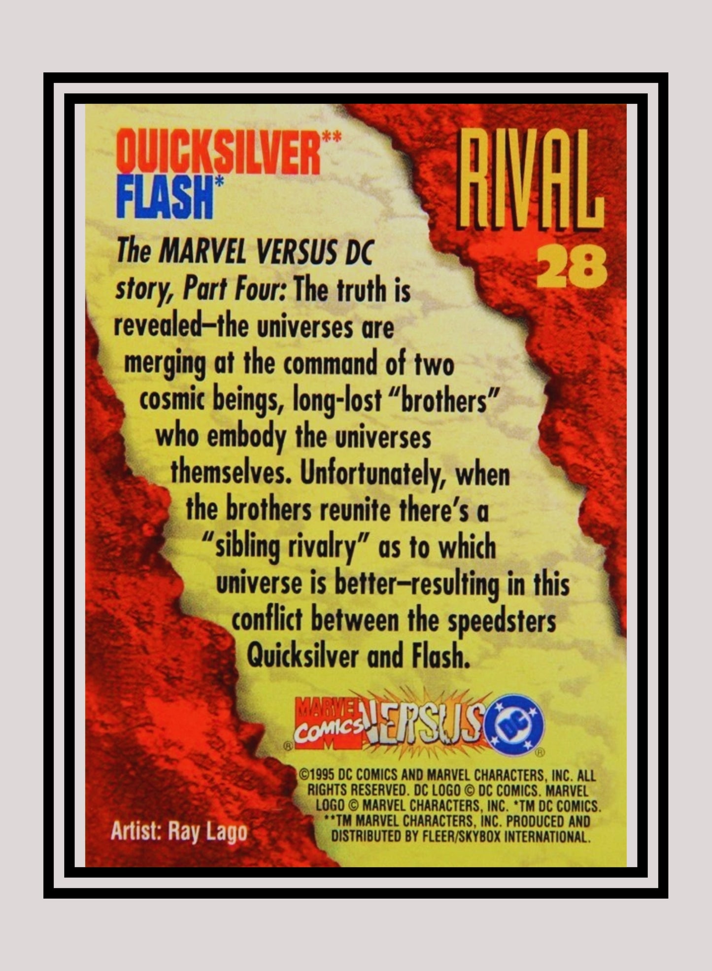 Marvel! 1x Quicksilver / Flash - Base (#028 - 1995 Fleer DC vs. Marvel Comics)