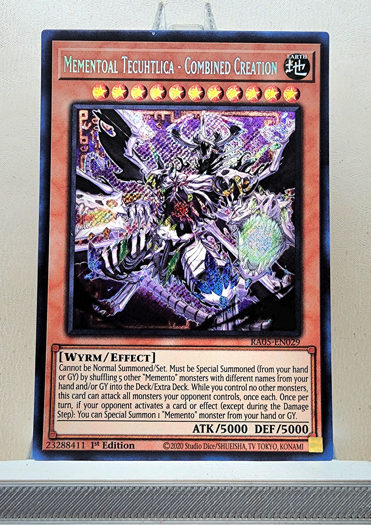 Yugioh! 1x Mementoal Tecuhtlica - Combined Creation (RA05 - Secret Rare) 1st Edition