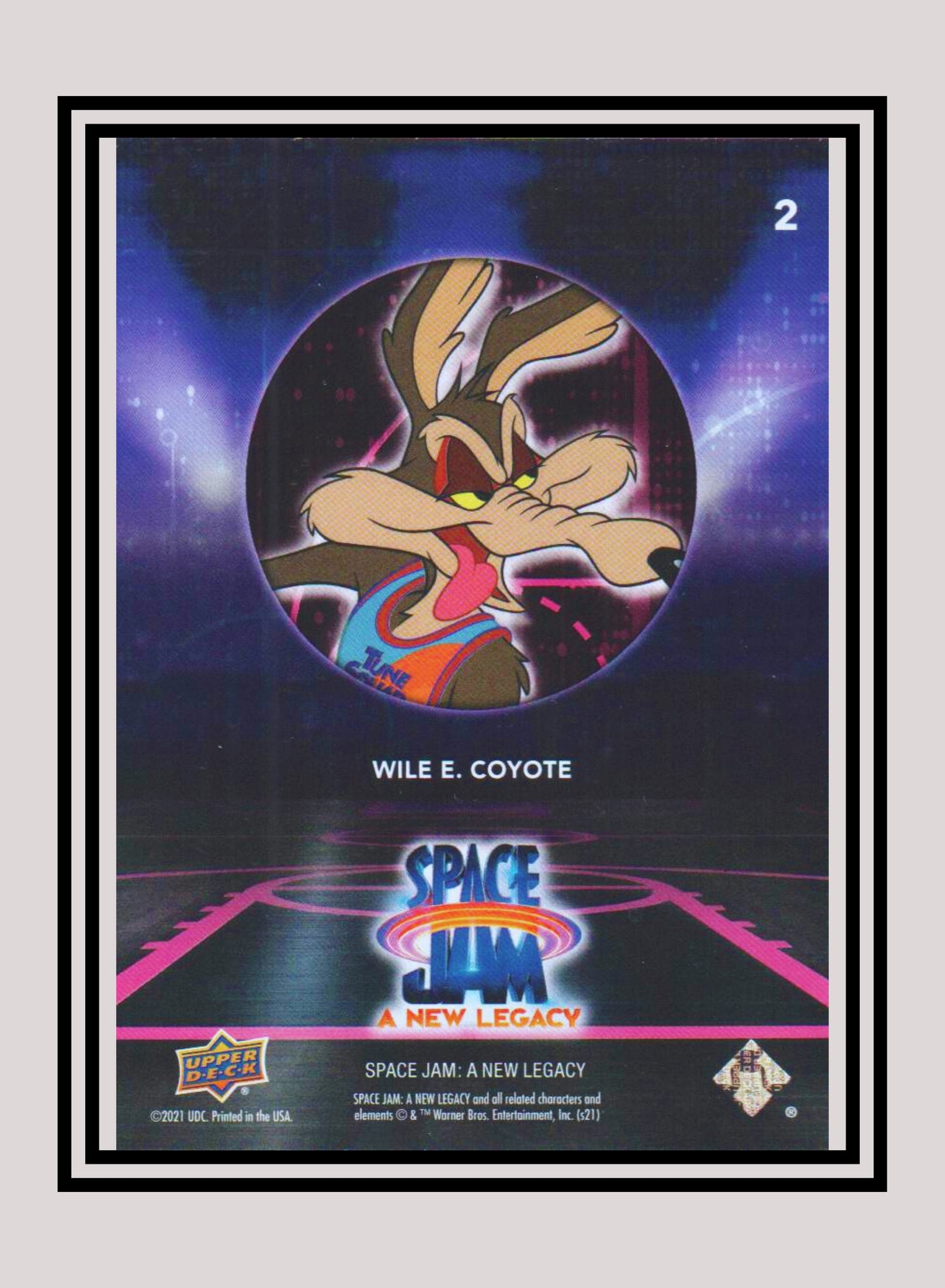 1x Wile E. Coyote - Base/Blue Parallel (#02 - 2021 Upper Deck Space Jam: A New Legacy)