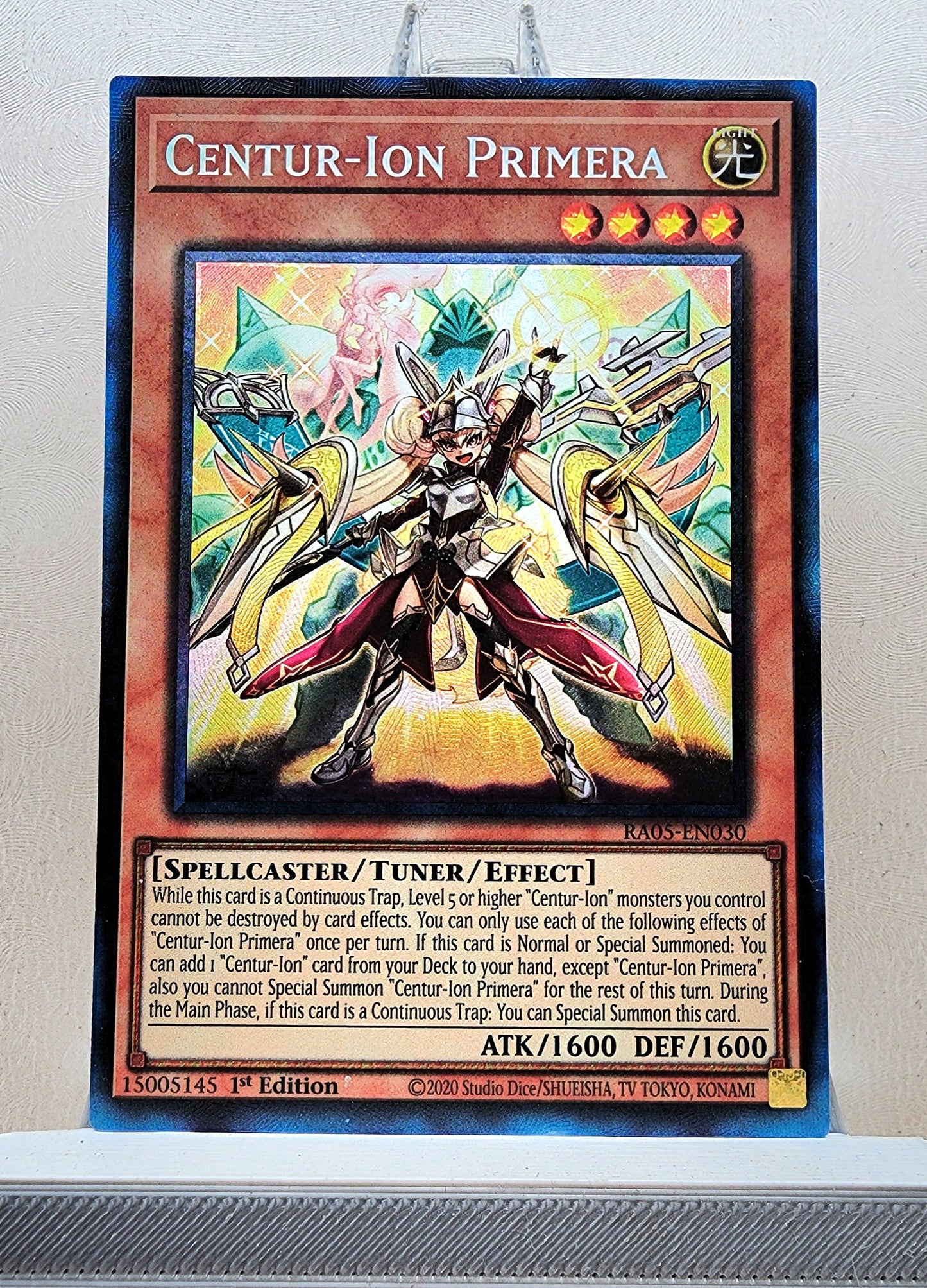Yugioh! 1x Centur-Ion Primera (RA05 - Prismatic Collectors Rare) 1st Edition