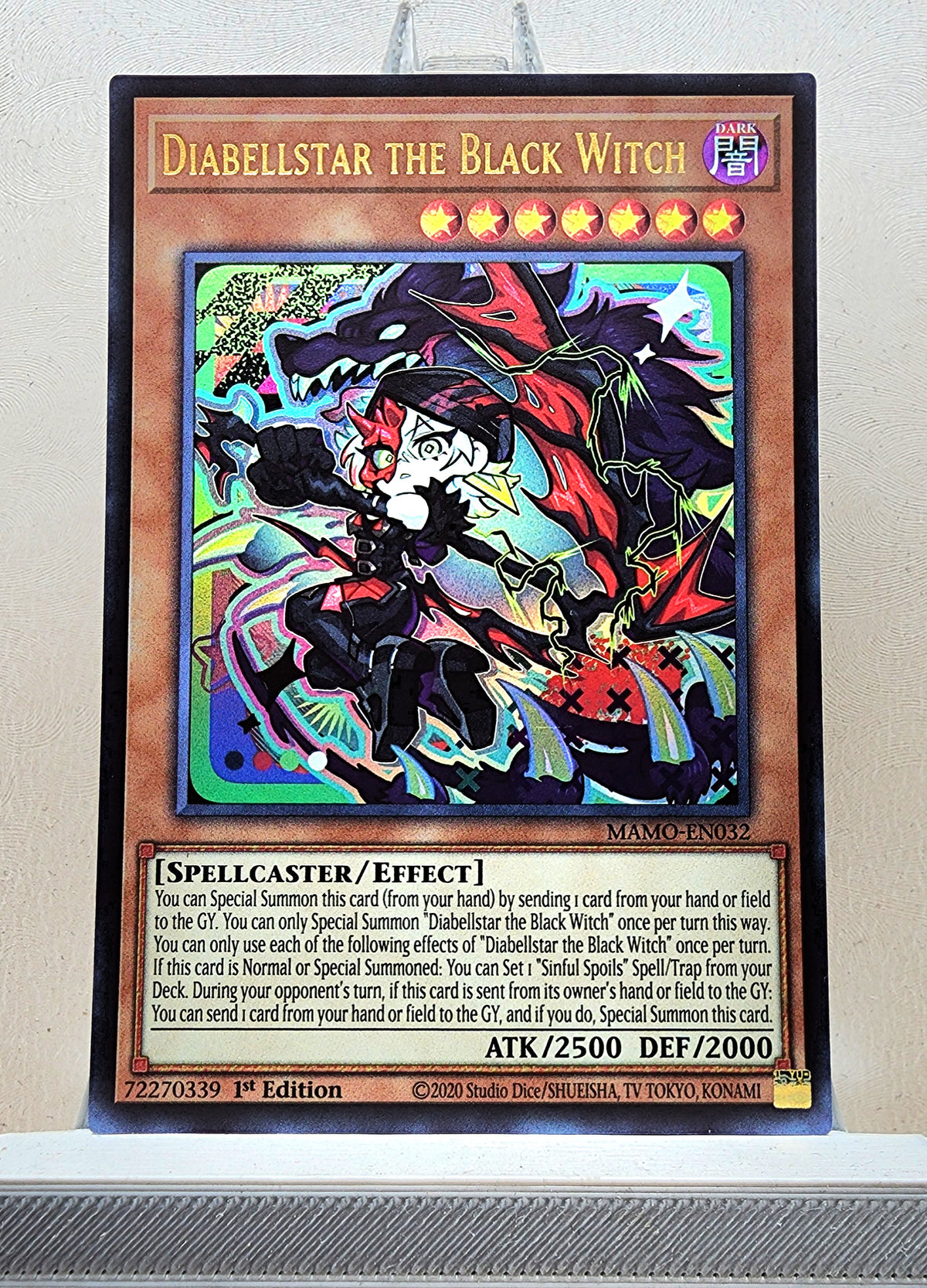 Yugioh! 1x Diabellstar the Black Witch Chibi Artwork (MAMO - Ultra Rare) 1st Edition
