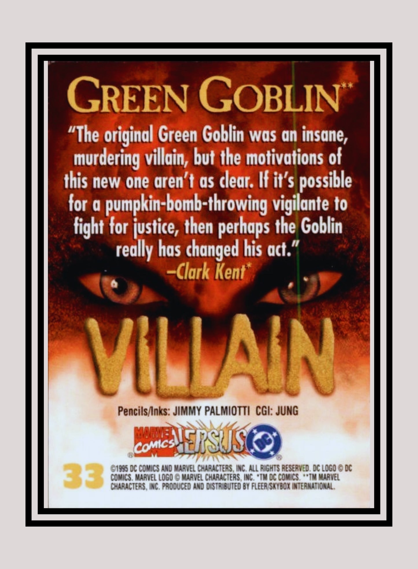 Marvel! 1x Green Goblin - Base (#033 - 1995 Fleer DC vs. Marvel Comics)