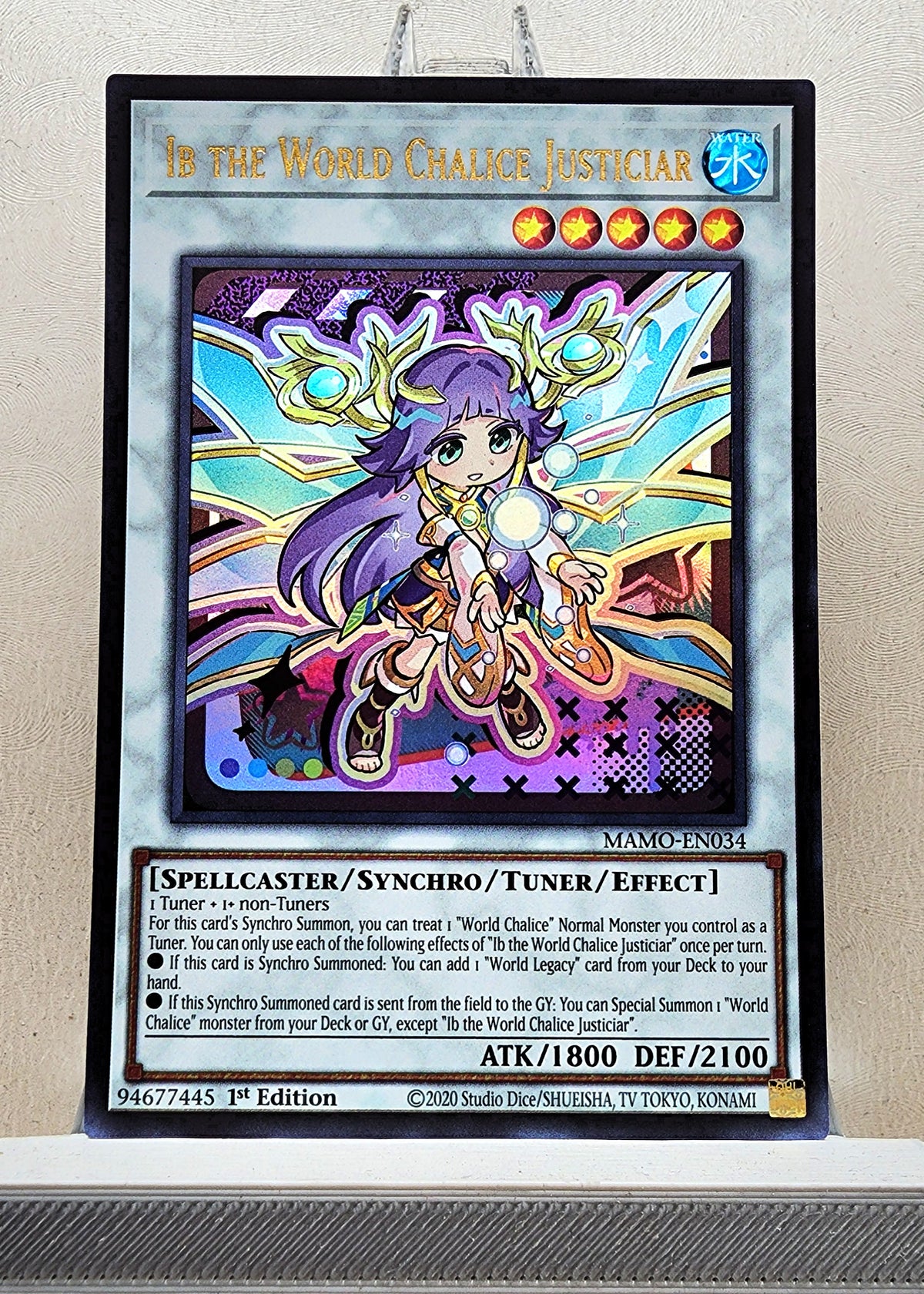 Yugioh! 1x Ib the World Chalice Justiciar Chibi Artwork (MAMO - Ultra Rare) 1st Edition