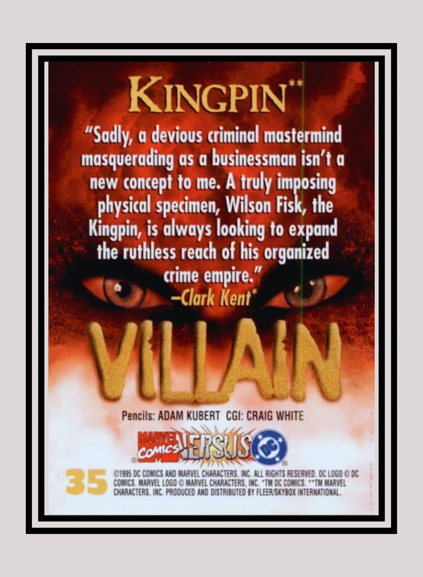 Marvel! 1x Kingpin - Base (#035 - 1995 Fleer DC vs. Marvel Comics)