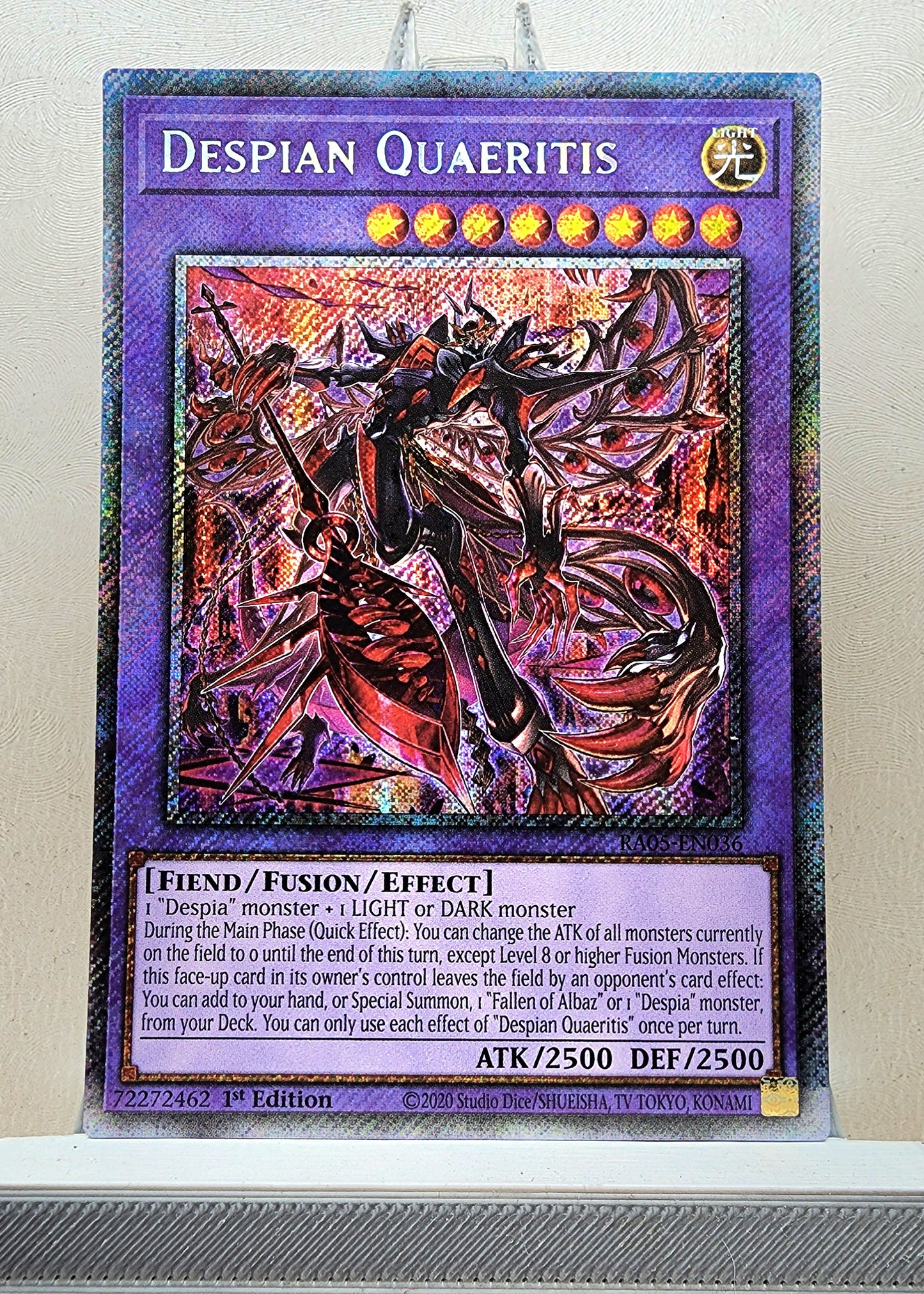 Yugioh! 1x Despian Quaeritis (RA05 - Platinum Secret Rare) 1st Edition