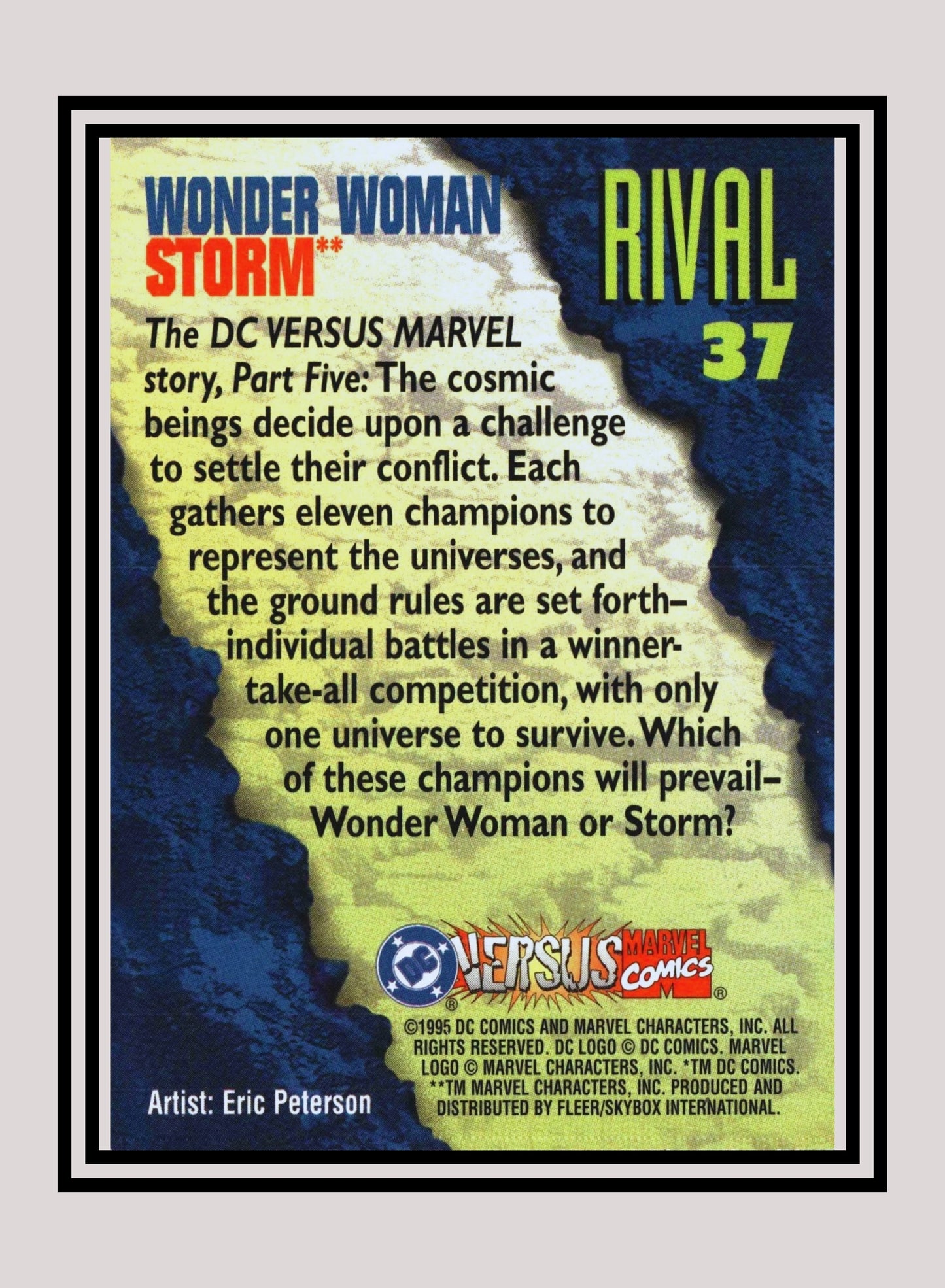 Marvel! 1x Wonder Woman vs Storm - Base (#037 - 1995 Fleer DC vs. Marvel Comics)