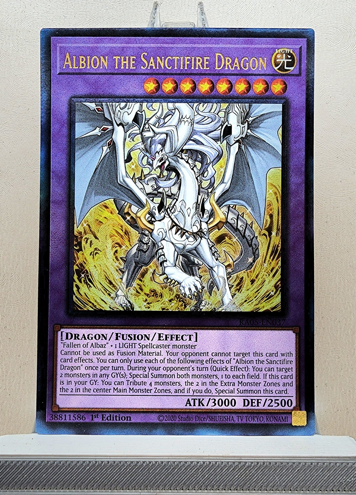 Yugioh! 1x Albion the Sanctifire Dragon (RA05 - Prismatic Ultimate Rare) 1st Edition