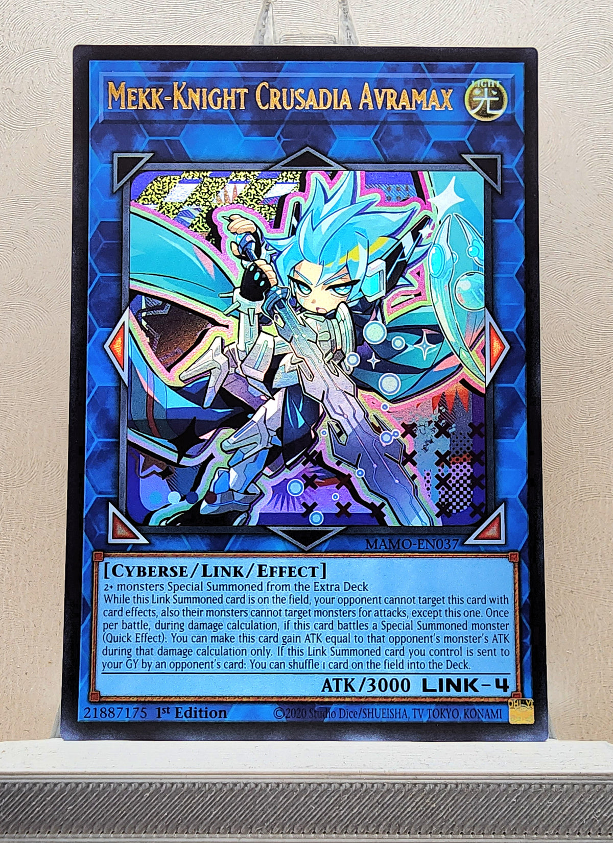 Yugioh! 1x Mekk-Knight Crusadia Avramax Chibi Artwork (MAMO - Ultra Rare) 1st Edition